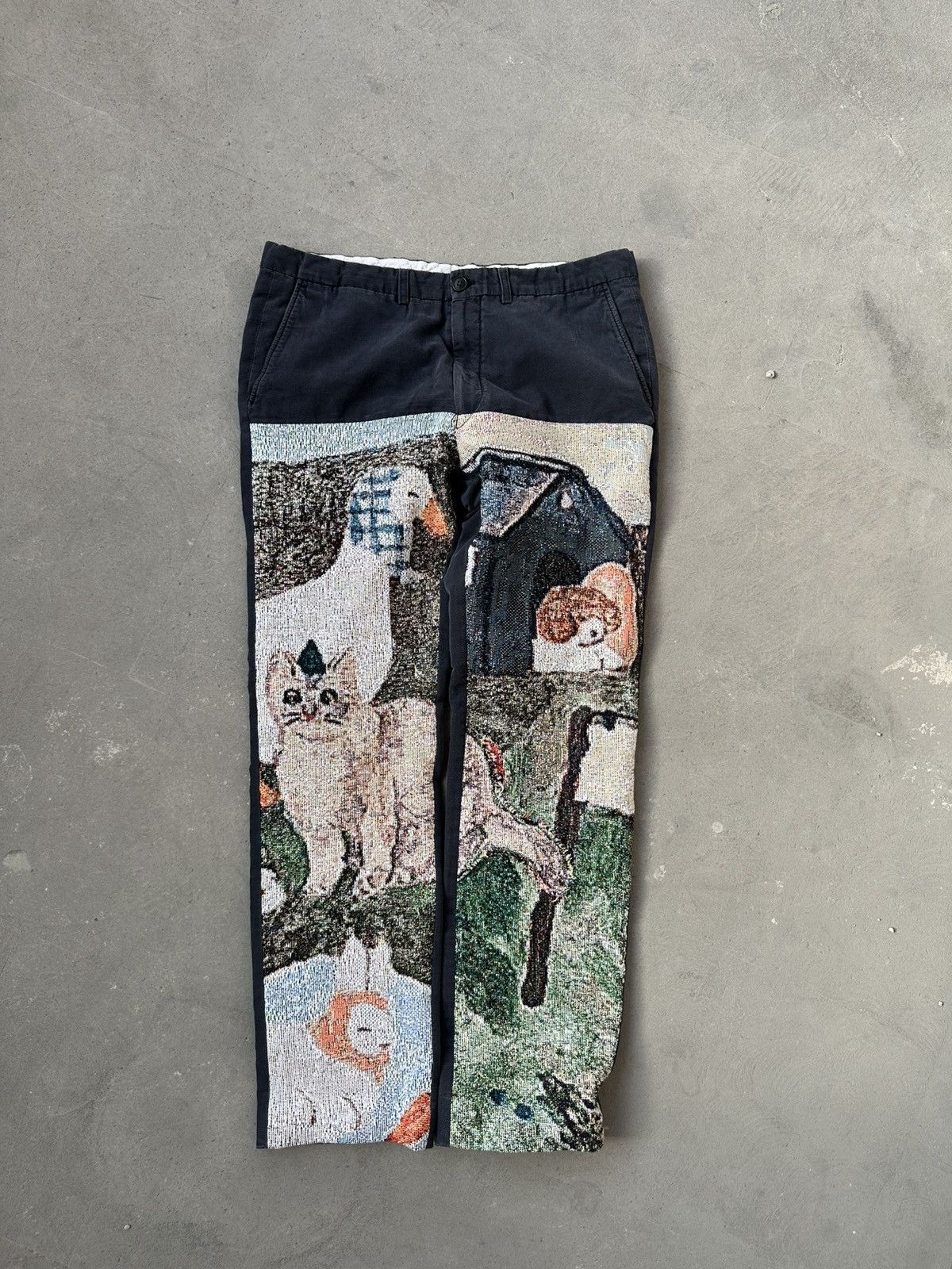 Dries Van Noten Dries Van Noten 1/1 Custom Tapestry Reworked Jeans Size US 34 / EU 50 - 1 Thumbnail