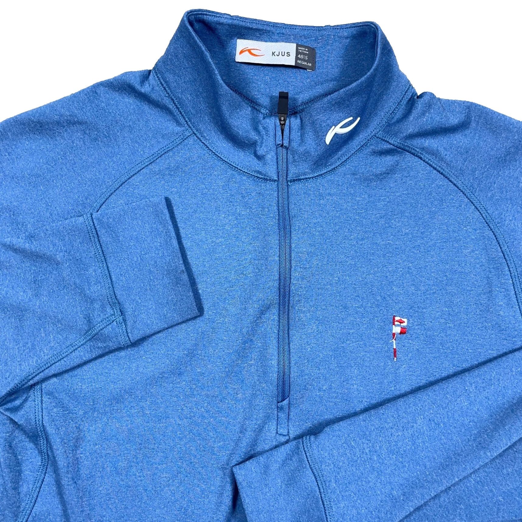 KJUS KJUS Sweater Men S Small Light Blue Pullover 1/4 Zip Performance Golf Casual Logo Knit Size US S / EU 44-46 / 1 - 2 Thumbnail