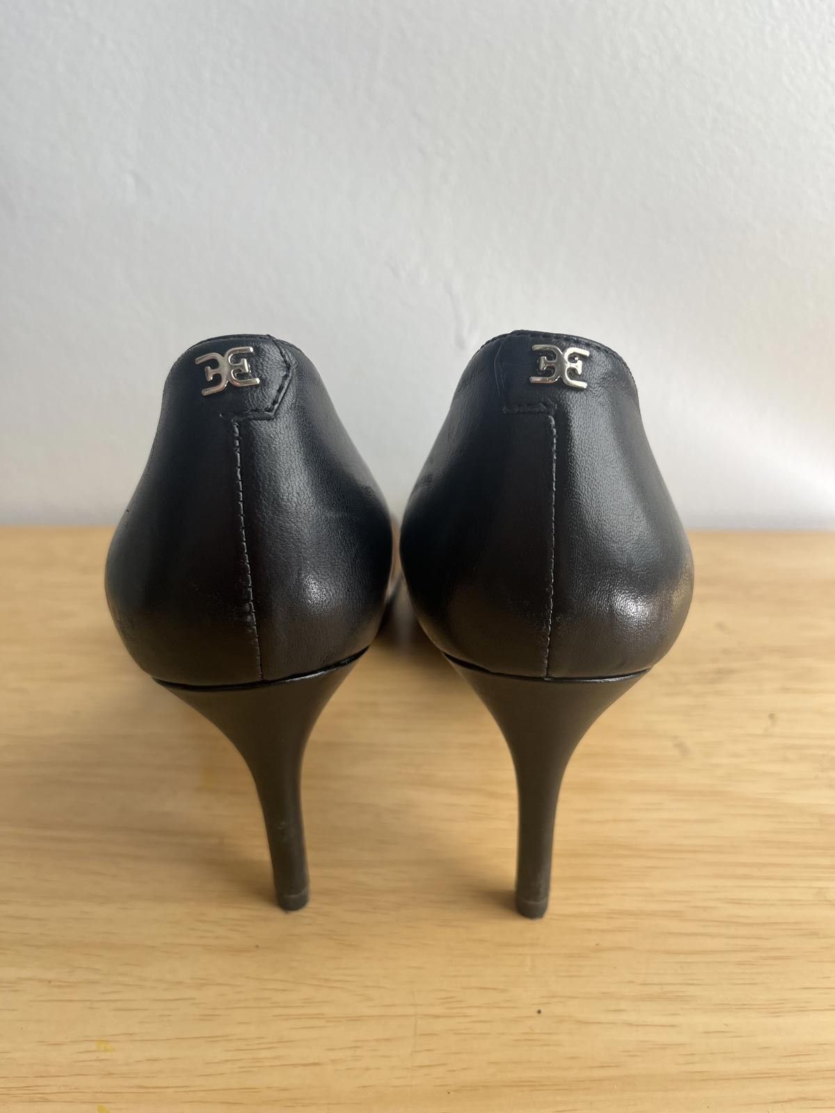 Designer Sam Edelman, Black Pointy Toe Heels, Jaina d'Orsay Pumps Size US 8 / IT 38 - 2 Thumbnail