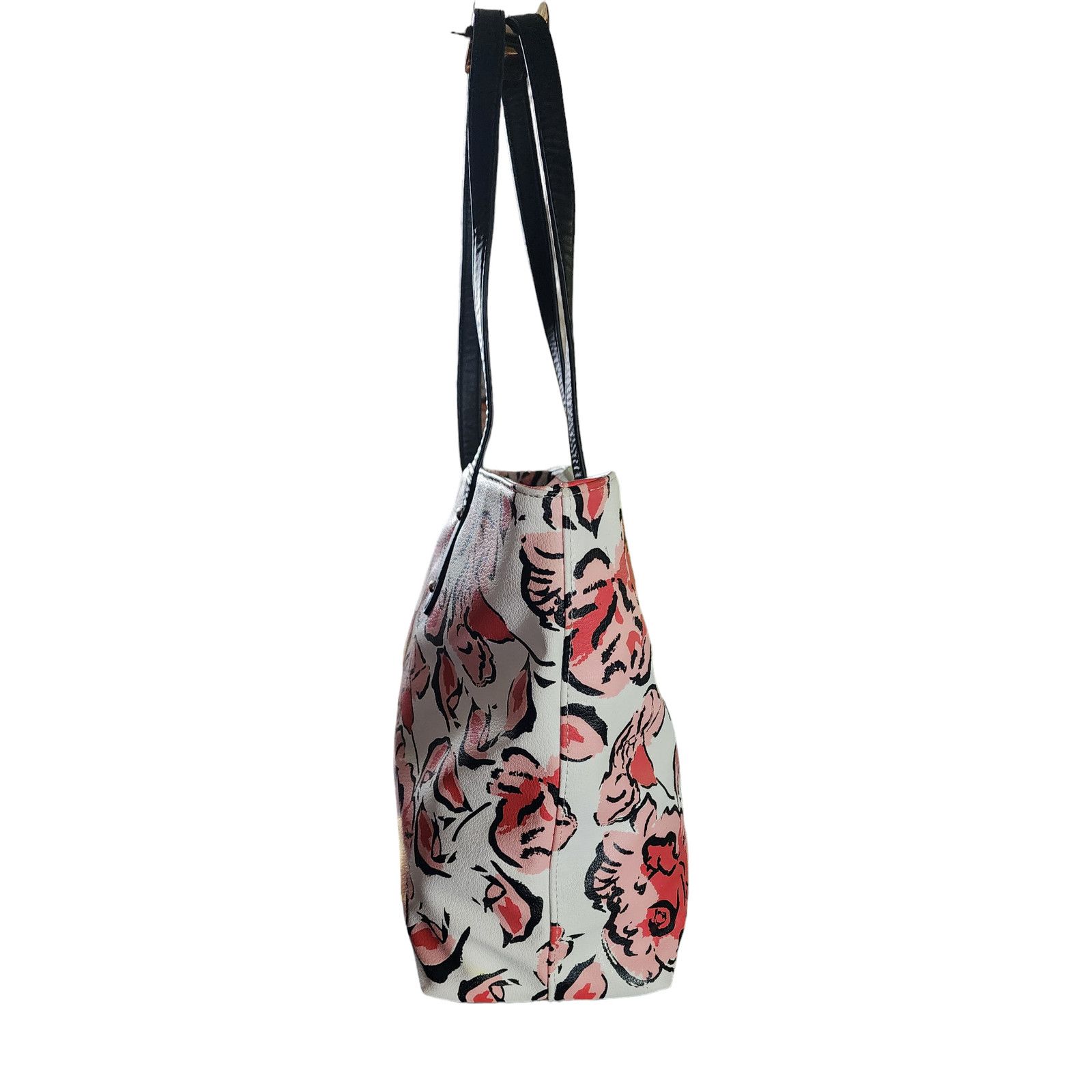 Giani Bernini Giani Bernini Women's Tote White Pink Coral Floral Print Size ONE SIZE - 8 Thumbnail