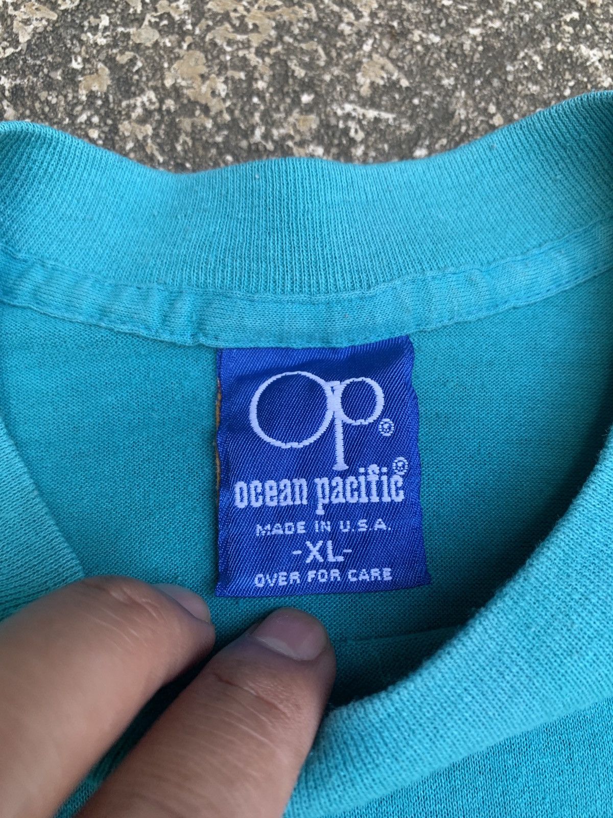 Ocean Pacific 1988 Ocean Pacific Vintage Teal Surf Graphic Tee Size L / US 10 / IT 46 - 10 Thumbnail