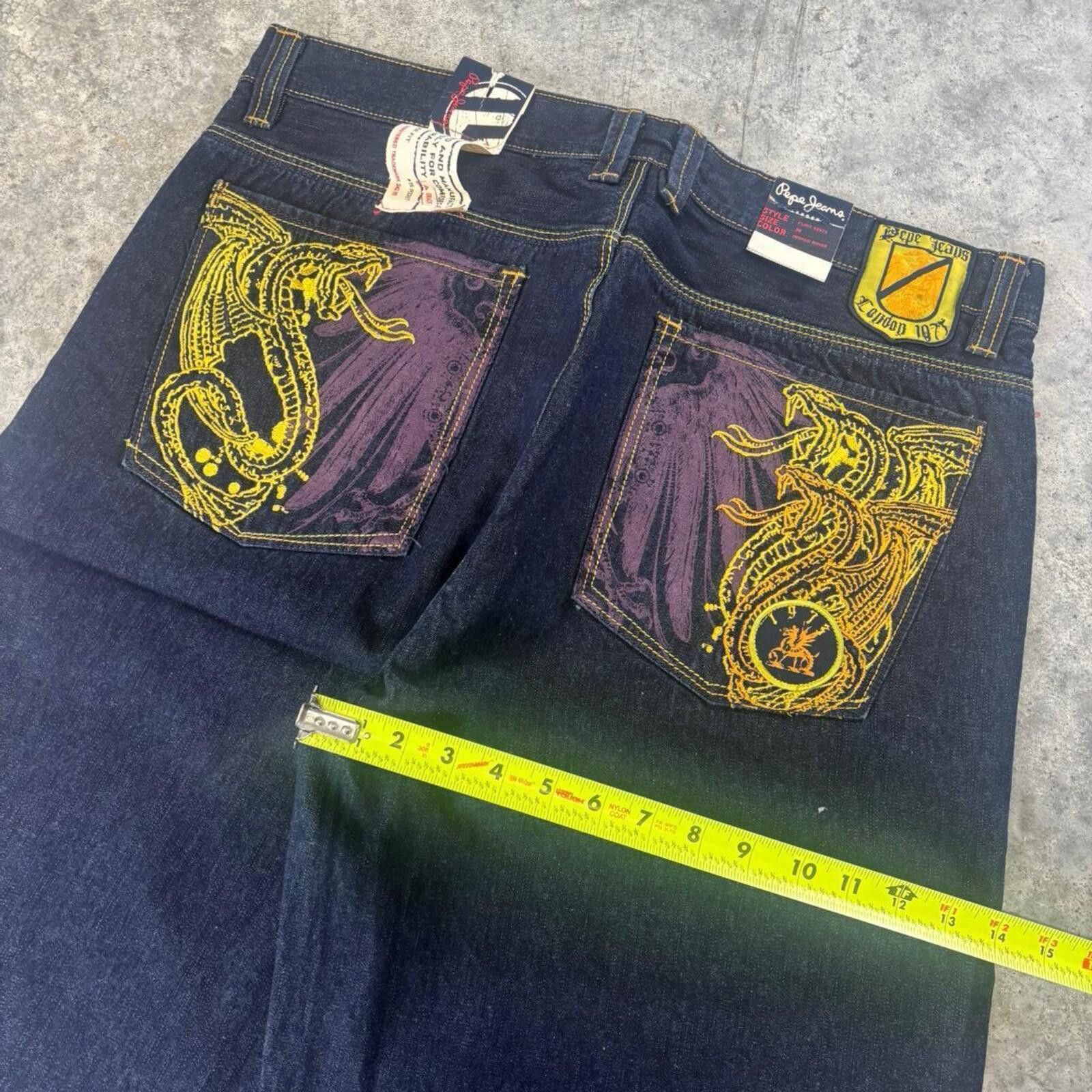 Pepe Jeans Pepe Y2K Wide Leg Baggy Grunge Jorts Size US 38 / EU 54 - 3 Thumbnail