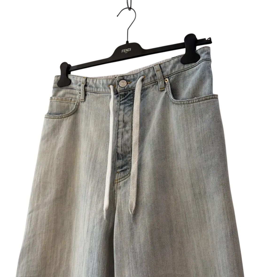 Balenciaga Balenciaga 24fw Denim Jersey Track Hybrid Pants Size US 31 - 5 Thumbnail