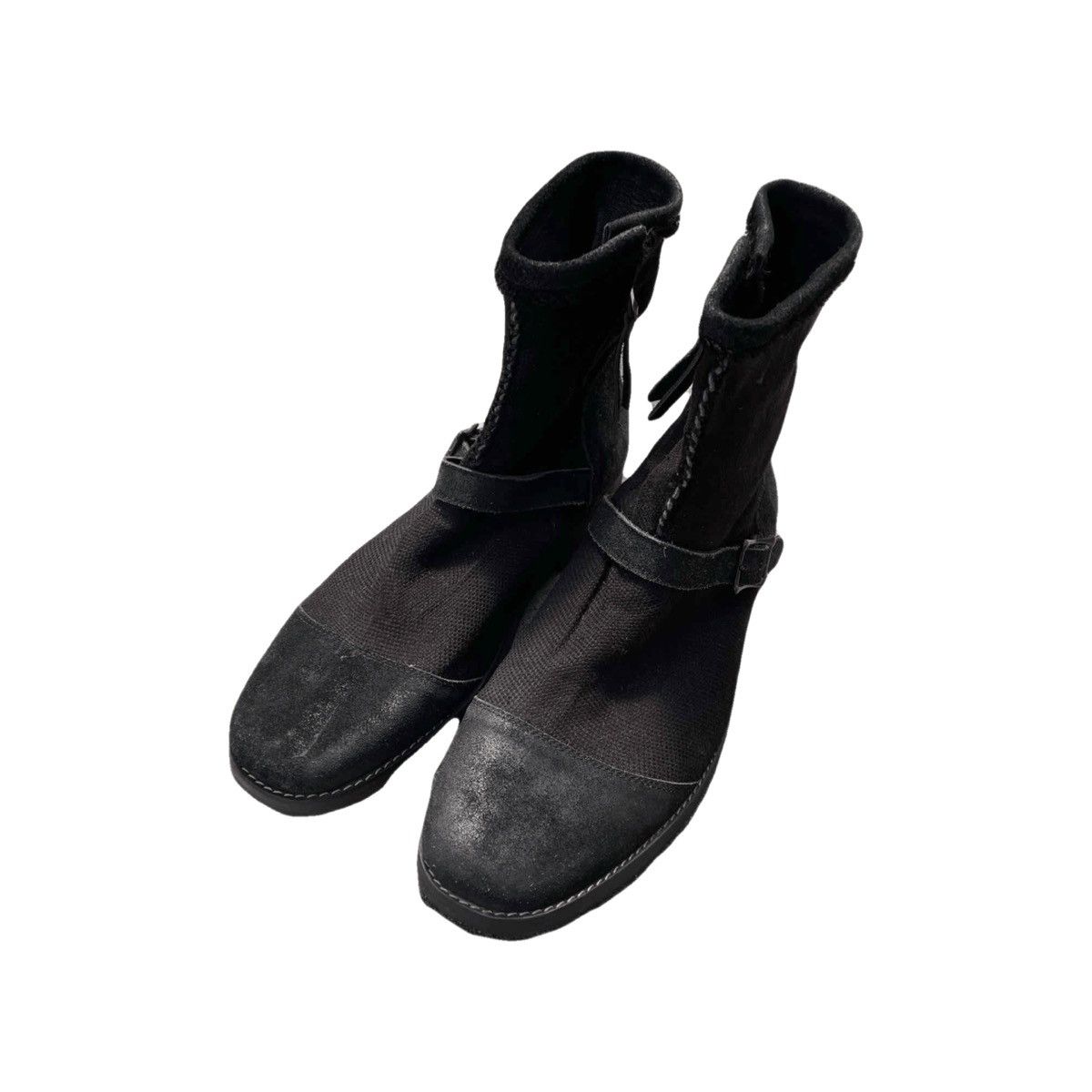 14th Addiction 14th addiction Leather Canvas Side Zip Boots archive Size US 9.5 / EU 42-43 - 3 Thumbnail
