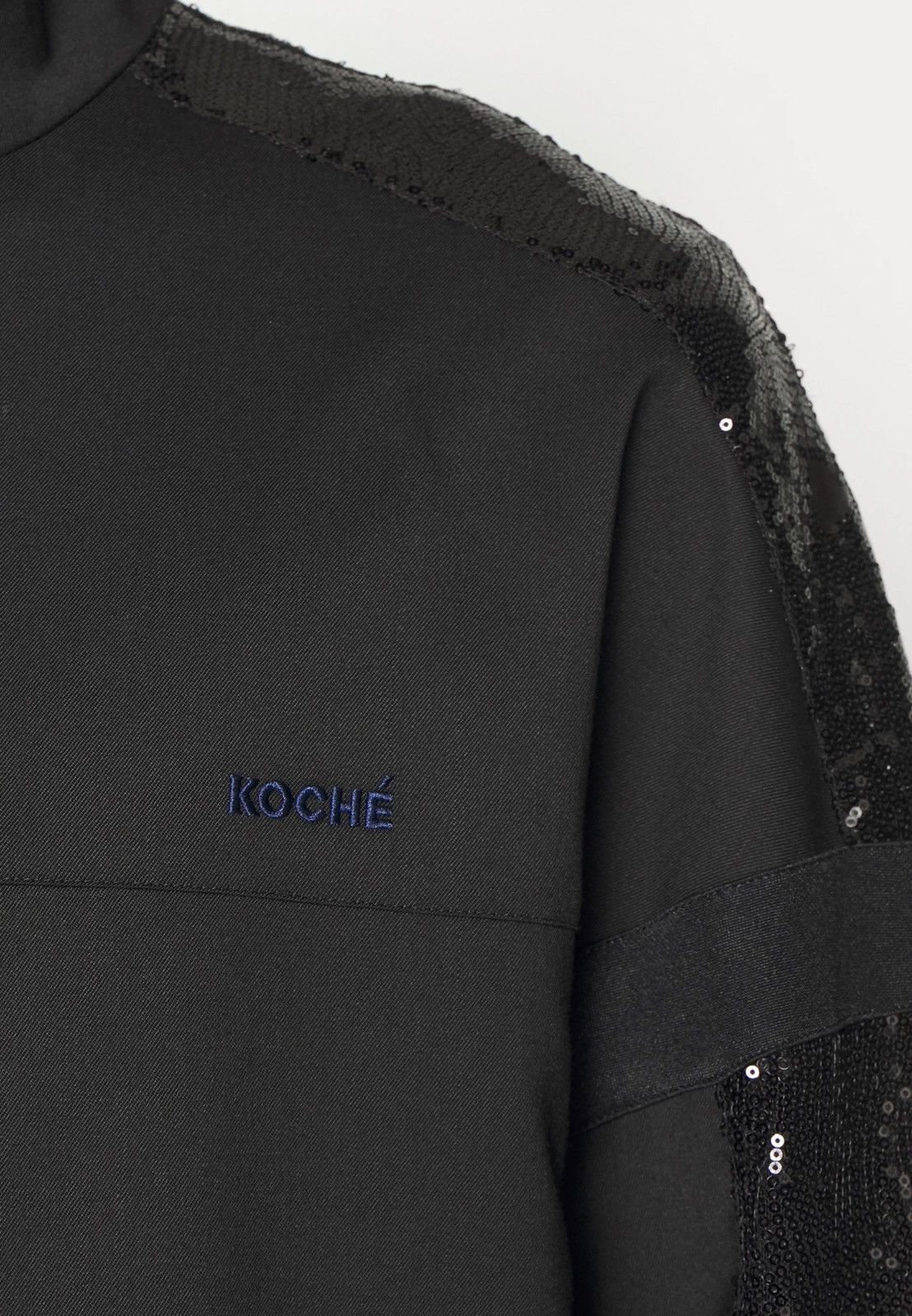 Other !DS! SS22 Koche Sequin Embroidered Logo Black Bomber Jacket Size US L / EU 52-54 / 3 - 8 Thumbnail