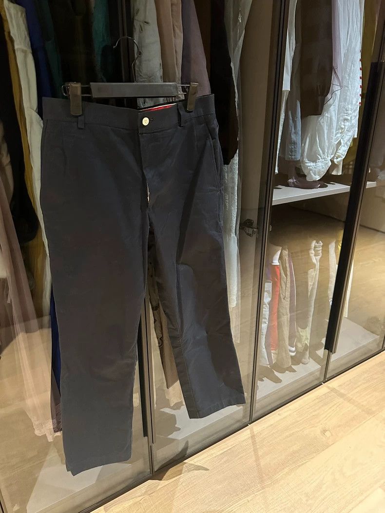 Thom Browne Thom Browne Casual pants, navy blue Size US 39 - 1 Thumbnail