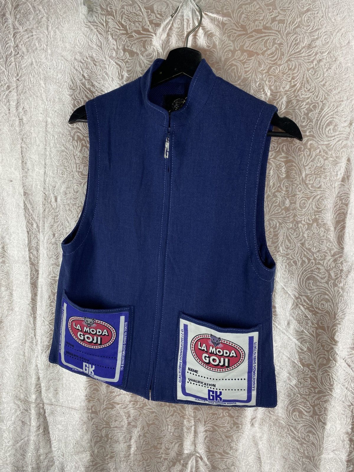 Japanese Brand Vintage La Moda Goji GK Utility Vest Mesh Lined Zip Vest Size M / US 6-8 / IT 42-44 - 4 Thumbnail