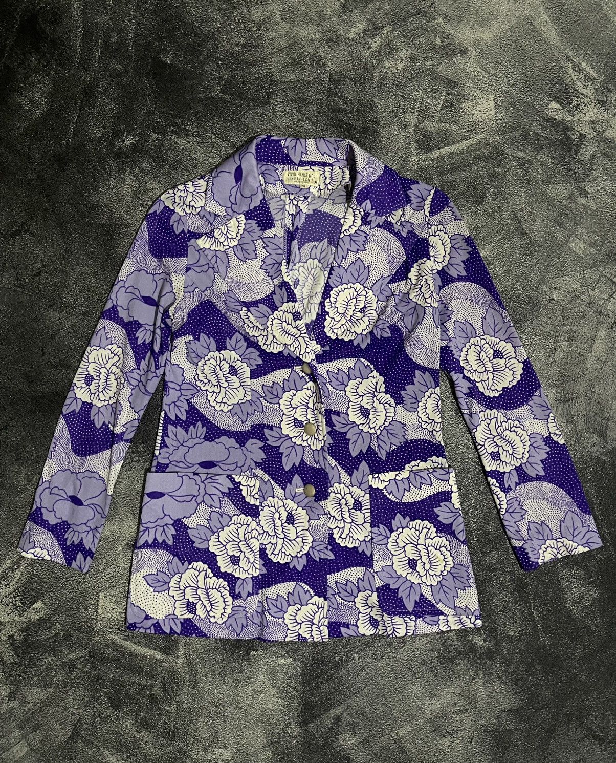Hanae Mori 1980s Hanae Mori Floral Midi Dress Size M / US 6-8 / IT 42-44 - 1 Thumbnail
