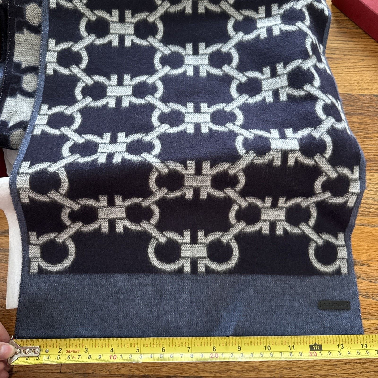 Salvatore Ferragamo Salvatore Ferragamo SR NOBILE 35 Scarf Silk Cashmere Gancini Size ONE SIZE - 11 Thumbnail
