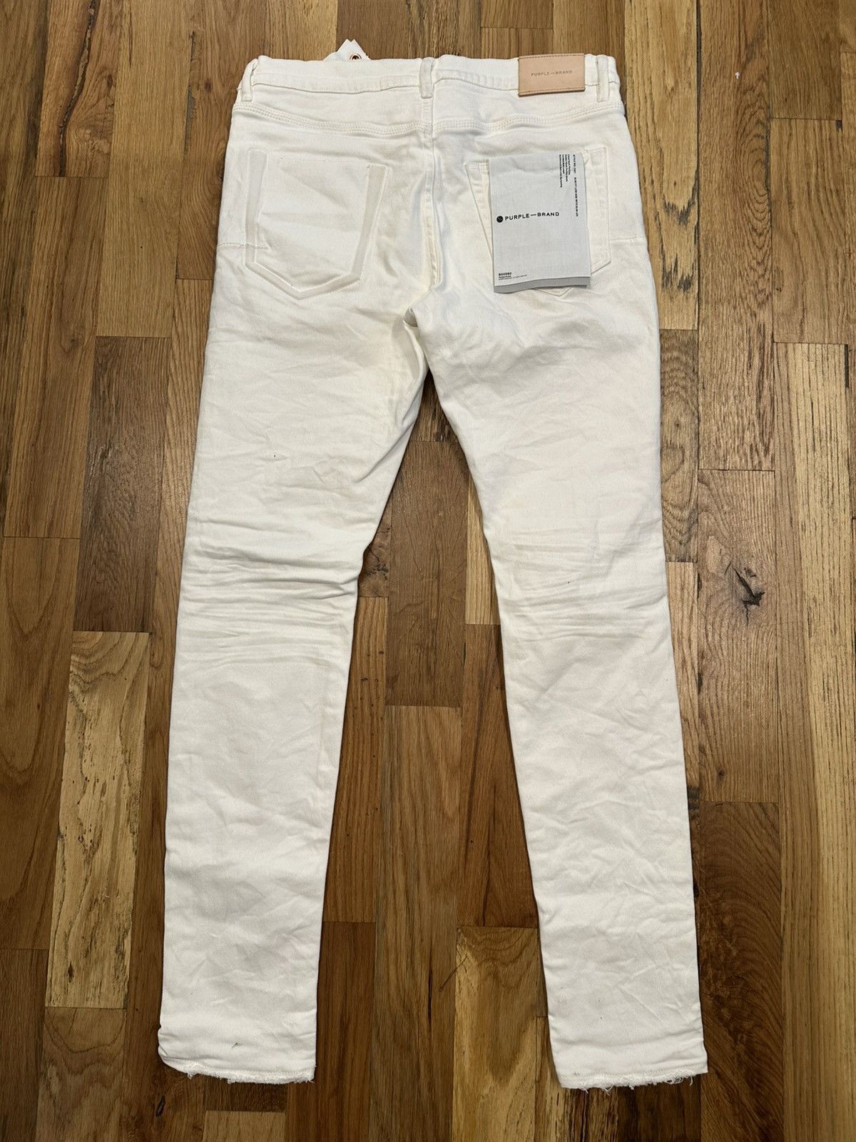 Purple Brand Purple Brand Stitched White Denim Jeans Sz 33 | Grailed