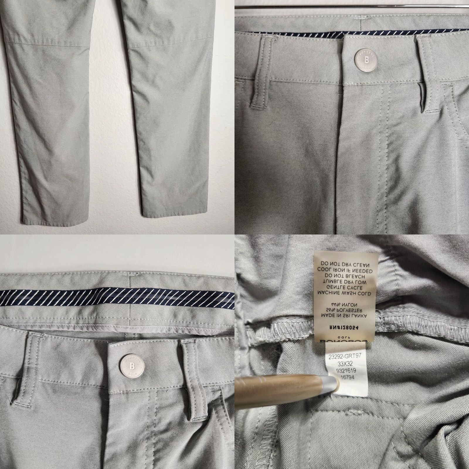 Bonobos VINTAGE Bonobos Mens Lightweight Slim 5-Pocket Golf Pants in Heather Green-Size 33/32 Size US 33 - 8 Thumbnail