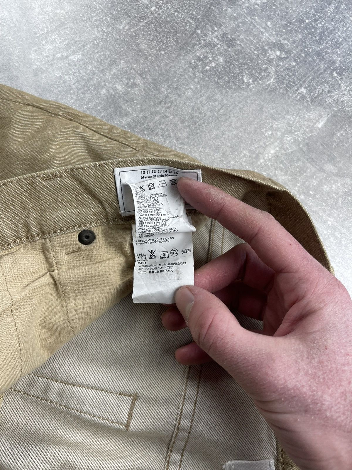 Maison Margiela Maison Martin Margiela Line 10 Beige Slim Denim Pants Size US 30 / EU 46 - 13 Thumbnail