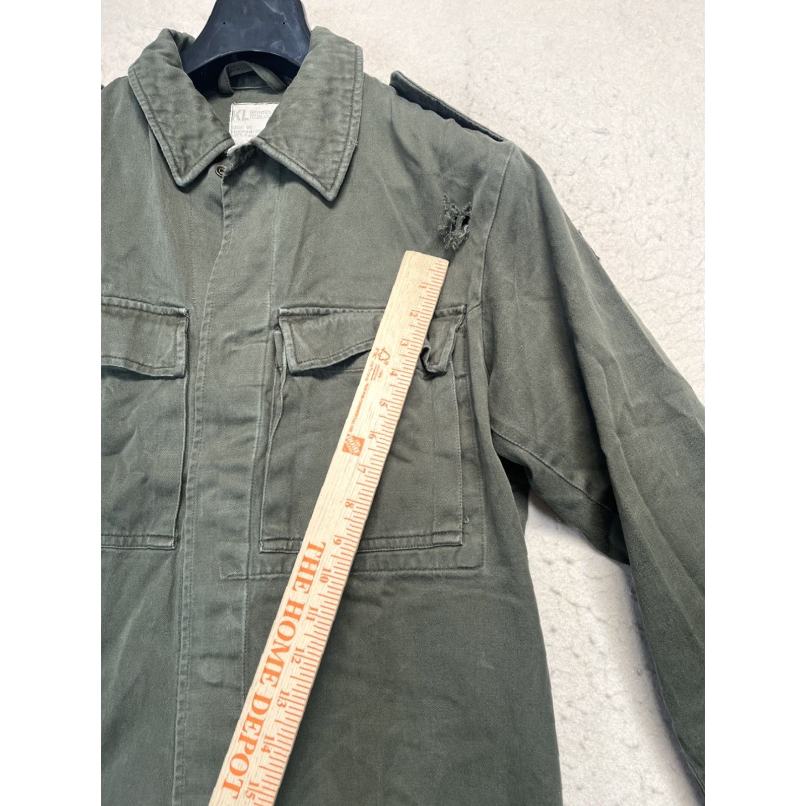 Vintage VINTAGE KL seyntek Dutch Military Jacket M Regular Green Camouflage Cotton Men Size Medium Distressed See All Pics Pattern Button Snap Size US M / EU 48-50 / 2 - 7 Thumbnail