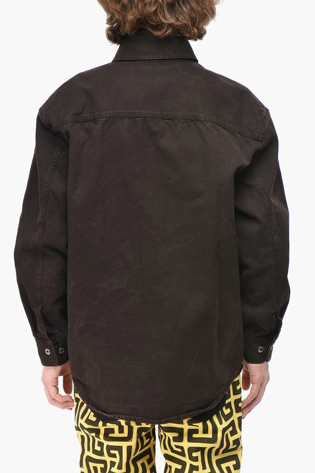 Off-White og1mm0526 Cotton Sahariana Overshirt in Brown Size US XS / EU 42 / 0 - 2 Thumbnail
