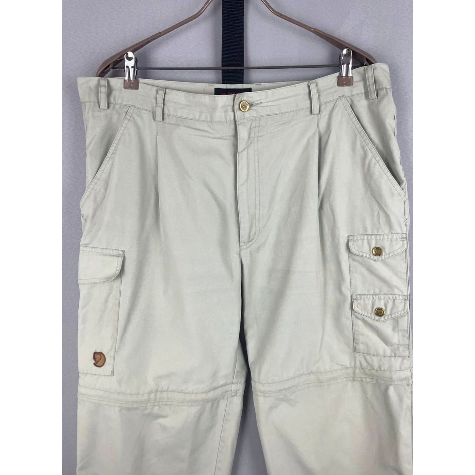 Vintage Fjallraven G1000 Mens Trousers Size 2XL Gray Cotton Belt Loop 2 In 1 Pant Size US 39 - 7 Thumbnail