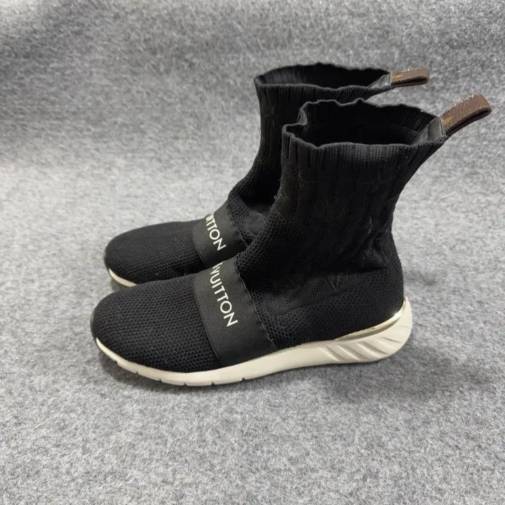 Louis Vuitton Louis Vuitton Black Mid-Cut Sneakers -2508 Size US 5.5 / EU 38 - 1 Thumbnail