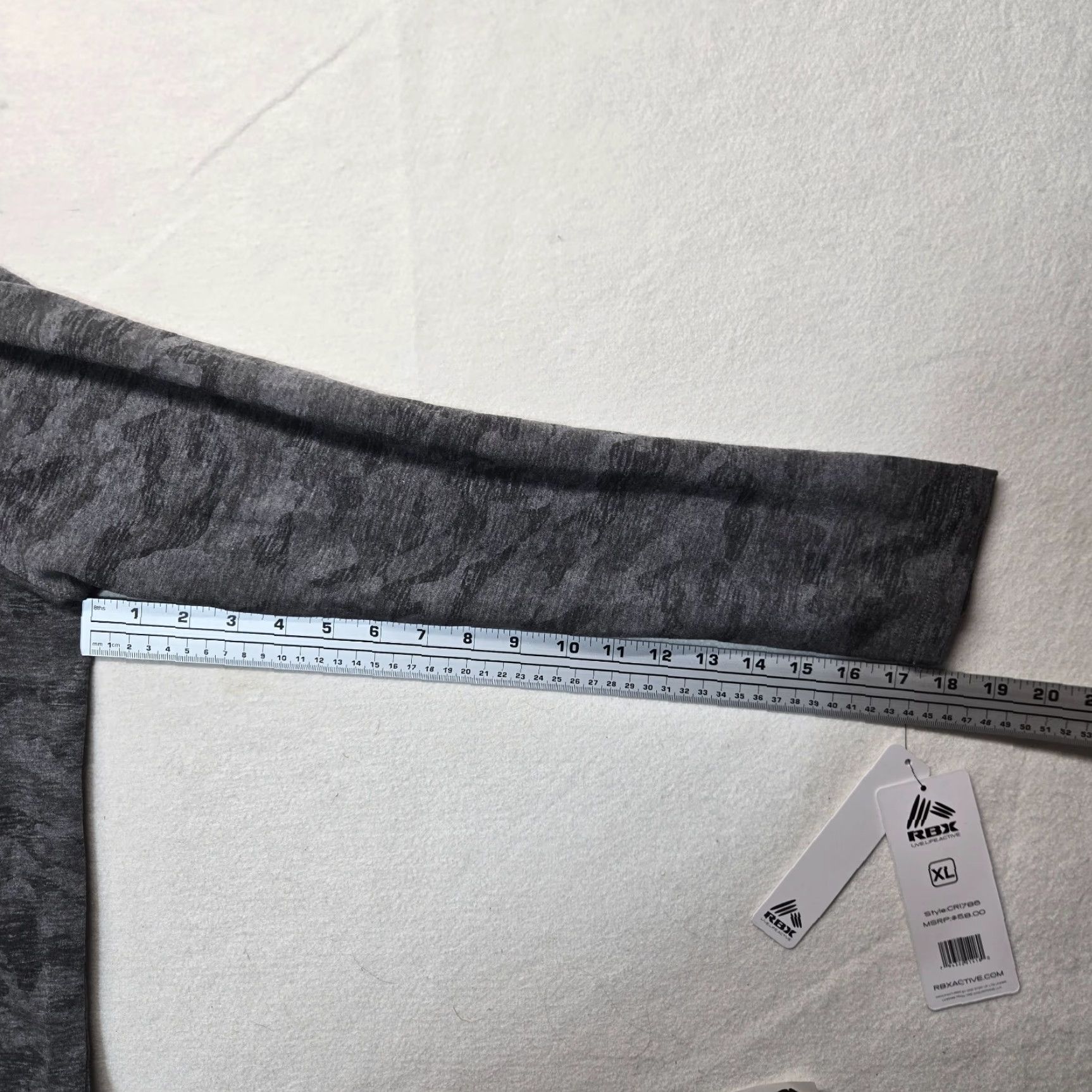 Vintage RBX Sweatshirt Women XL Gray Camo Active Pullover Long Sleeve Round Neck Knit Winter Fall Spring Slim Stretch Hoodie MVP: NEW Size XL / US 12-14 / IT 48-50 - 5 Thumbnail