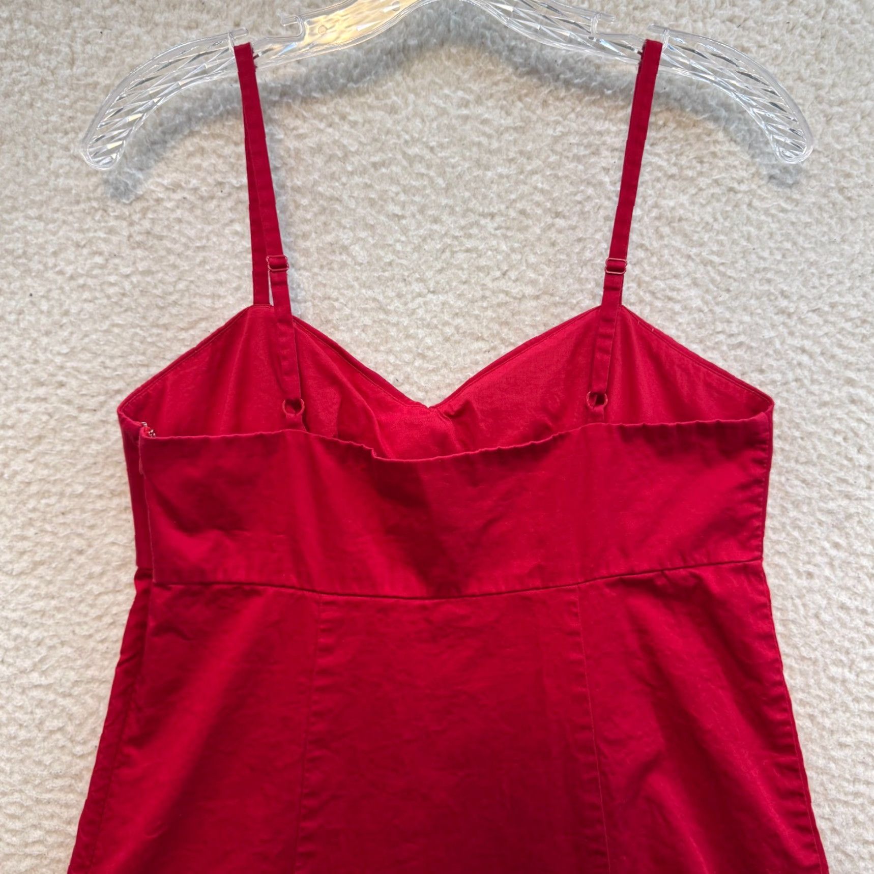 Vintage VINTAGE The Limited Red Mini Dress Shift Spaghetti Thin Strap Cocktail 10 Large Cotton Dress Womens Size L / US 10 / IT 46 - 4 Thumbnail