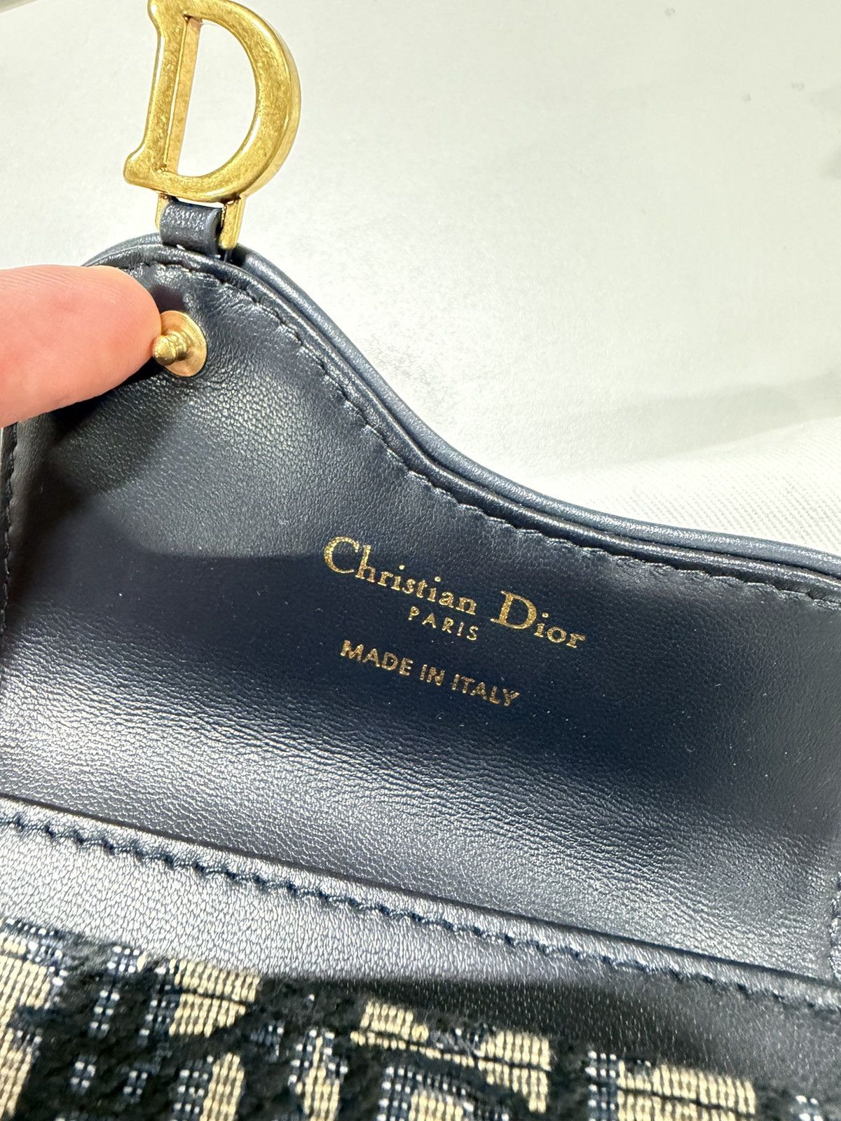 Dior Dior Oblique Jacquard Saddle Card Holder NEW 600$ Size ONE SIZE - 7 Thumbnail
