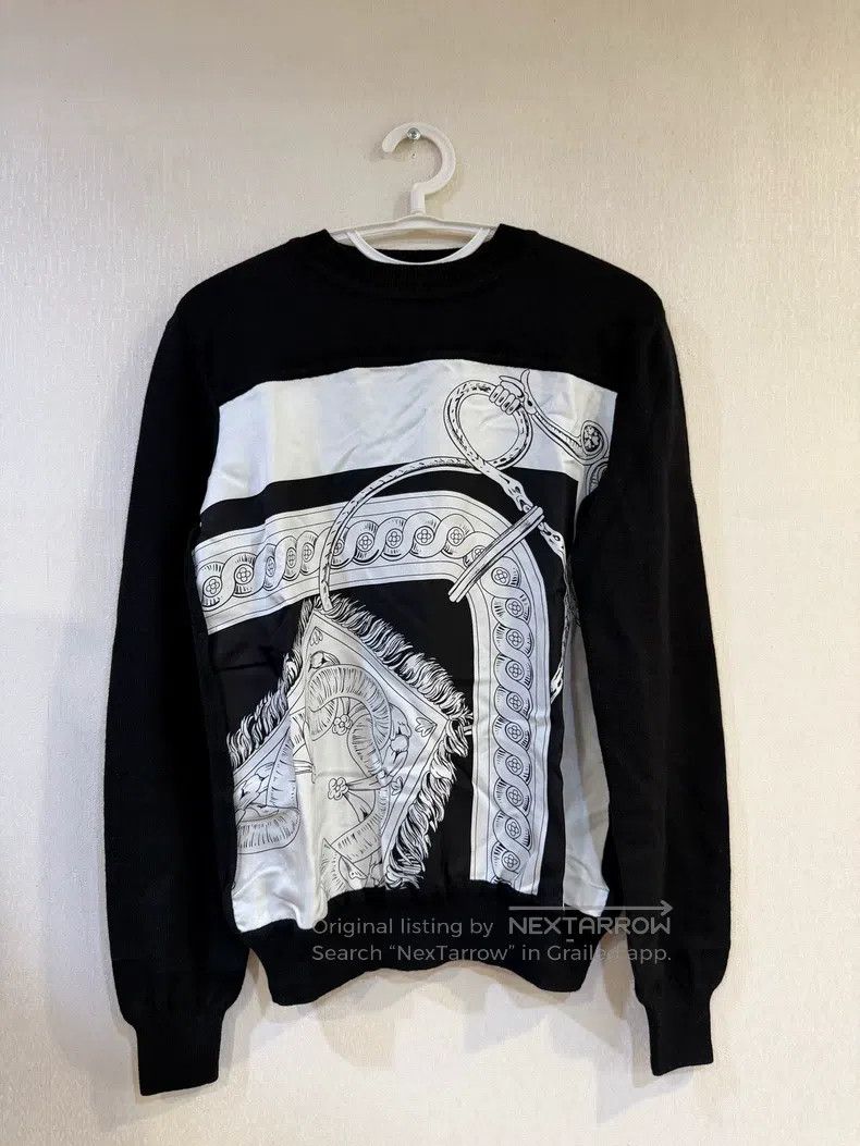 Hermes Hermes Black Classic Chain Logo Cashmere Sweater Size XS / US 0-2 / IT 36-38 - 1 Thumbnail
