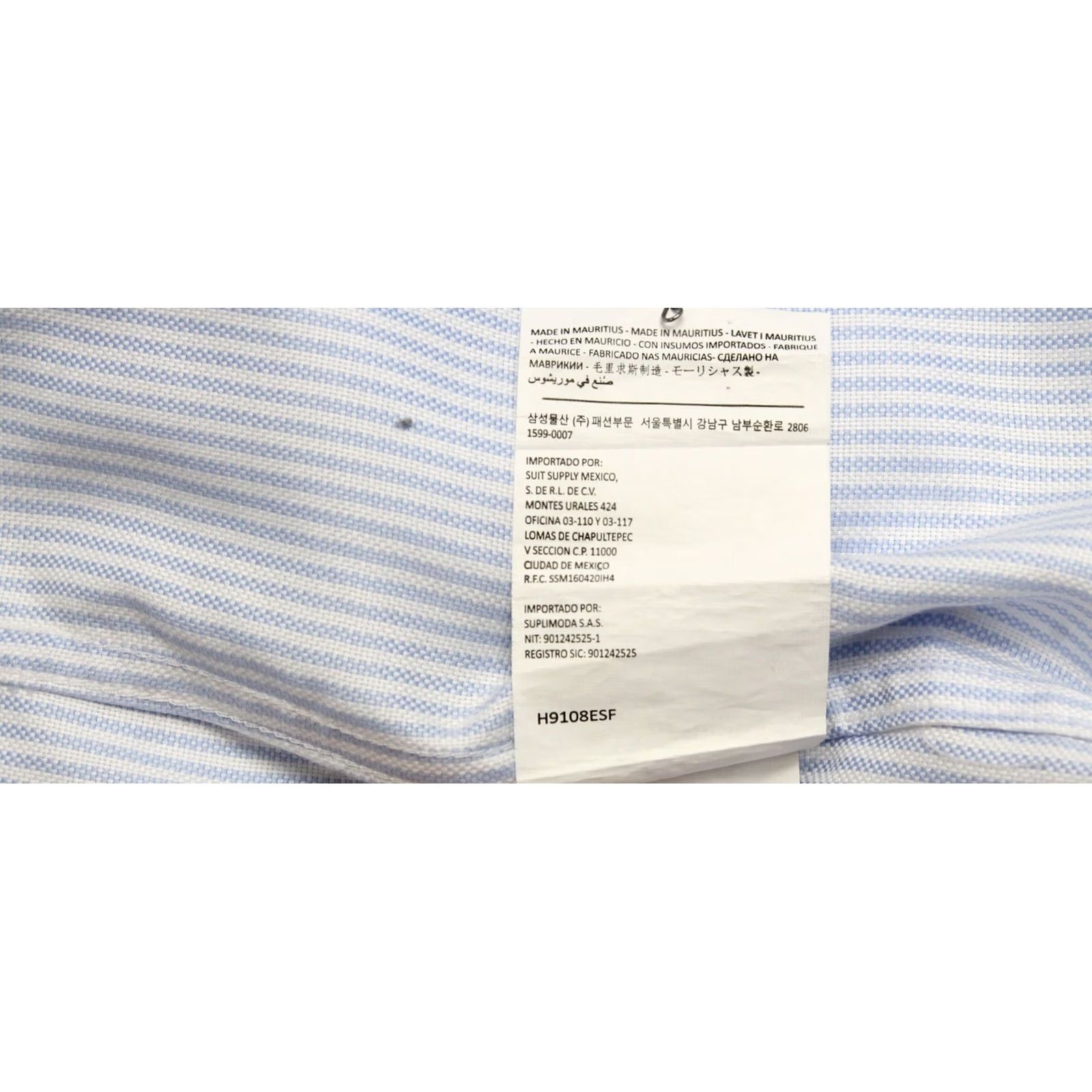 Suitsupply Suitsupply Traveller Extra Slim Fit Formal Shirt Men 45 / 17 3/4 Pinstriped Blue Dress Shirt Button-Up Long Sleeve Mens Size 48R - 7 Thumbnail
