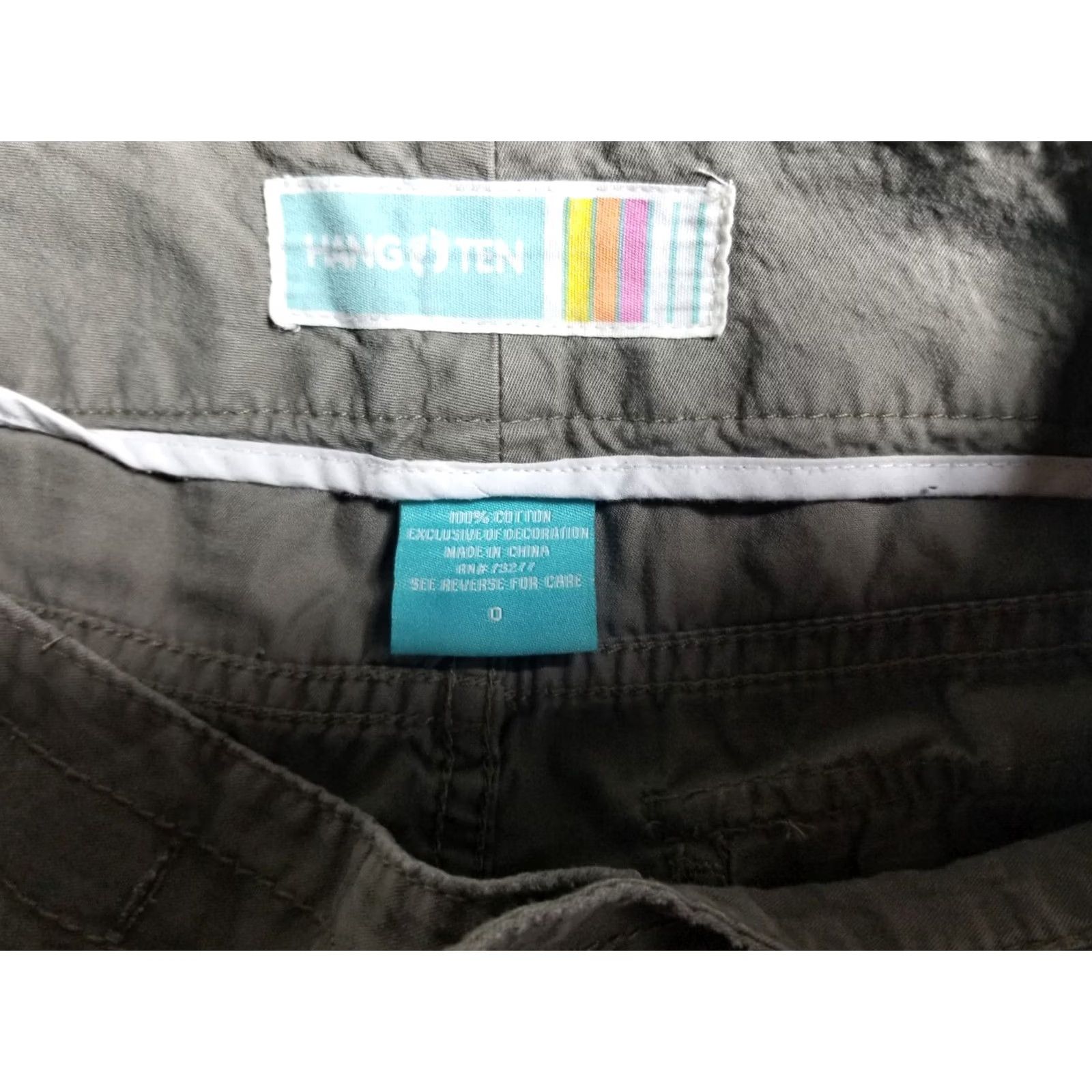 Hang Ten Juniors Hang Ten Capri Pants Brown womens Size 0 Size 25" / US 0 / IT 36 - 6 Thumbnail