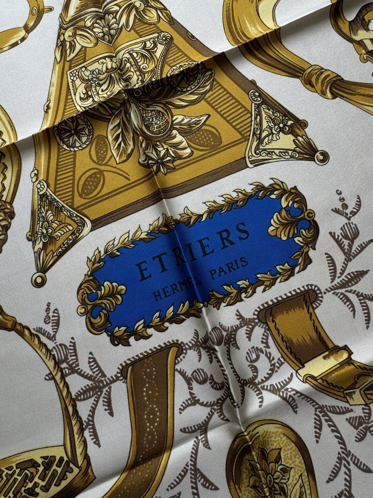 Hermes Hermès Etriers silk scarf by Françoise de la Perrière 1964y Size ONE SIZE - 5 Thumbnail