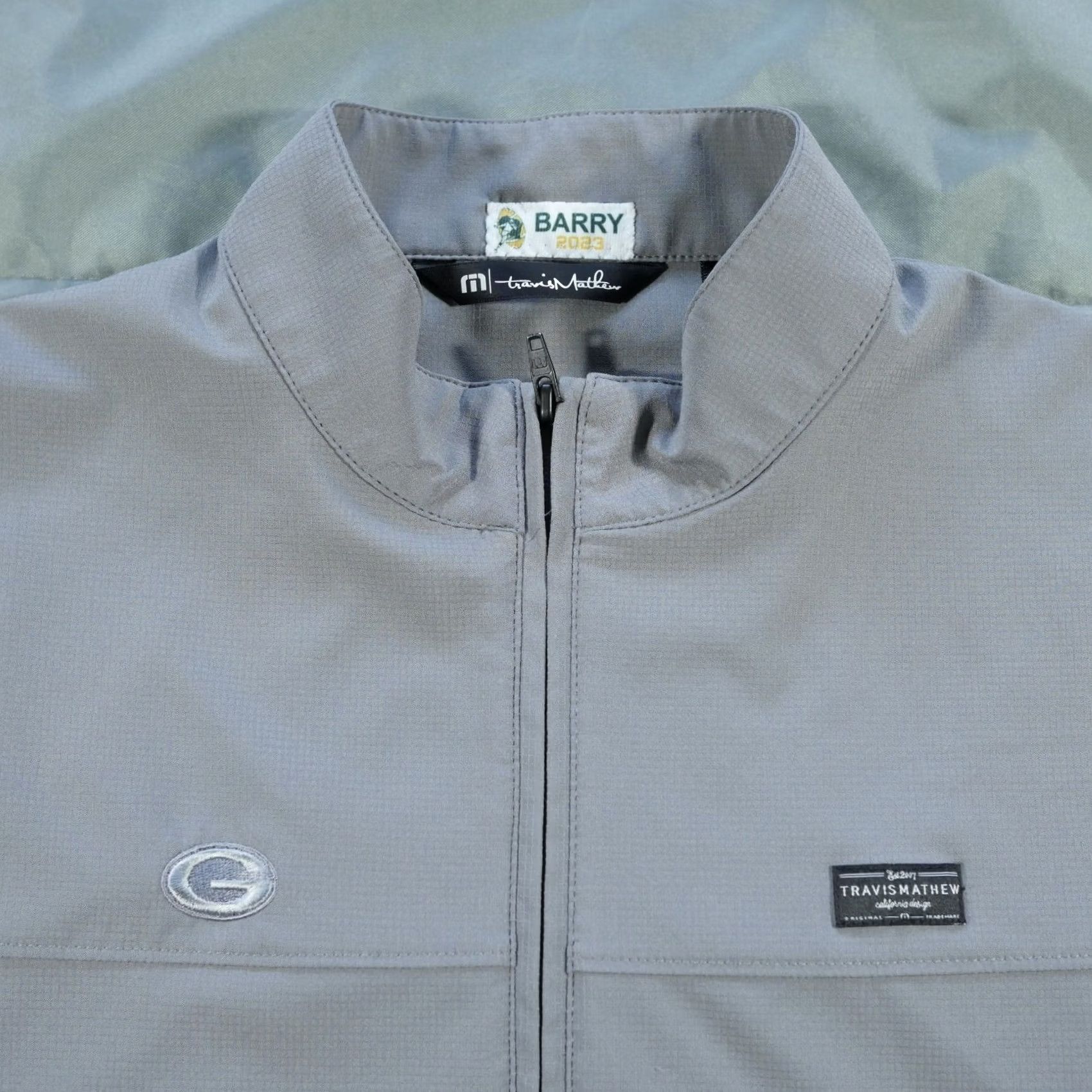 TravisMathew Travis Mathew Jacket Mens Large Gray Crystal Cove 2.0 Golf Full Zip Windbreaker Lightweight Size US L / EU 52-54 / 3 - 3 Thumbnail
