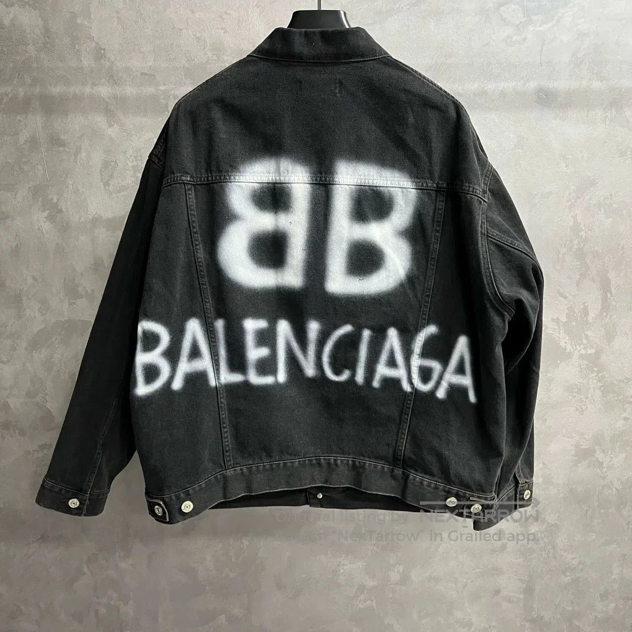 Balenciaga Balenciaga Black Denim Graffiti Jacket. Size US S / EU 44-46 / 1 - 5 Thumbnail