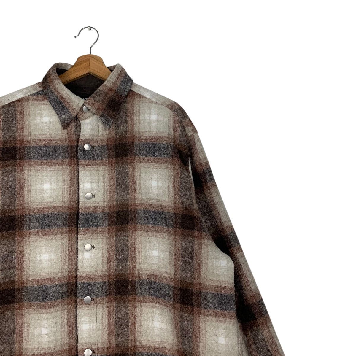 Flannel AZUL by Moussy Shadow Plaid Flannel Jacket #2132-C94 Size US XXL / EU 58 / 5 - 5 Thumbnail