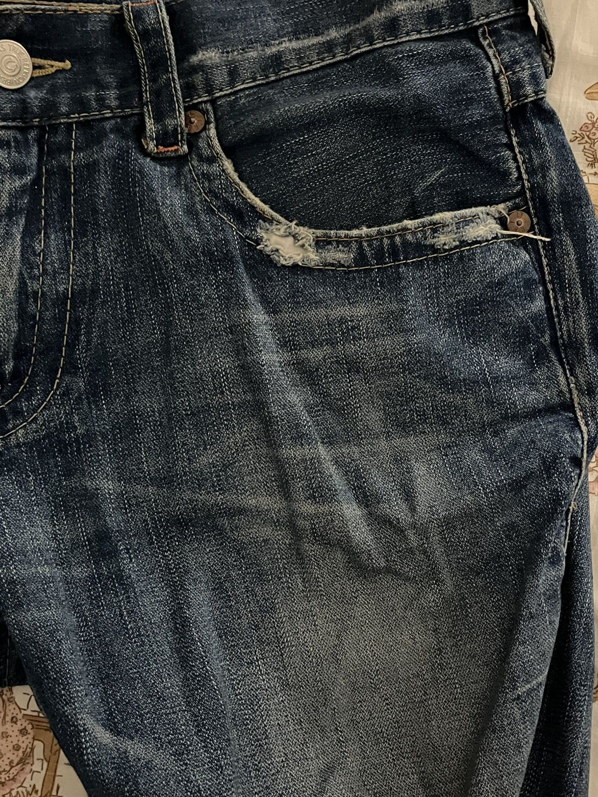 True Religion Vintage „Joey“ Flared Denim Size US 34 / EU 50 - 8 Thumbnail