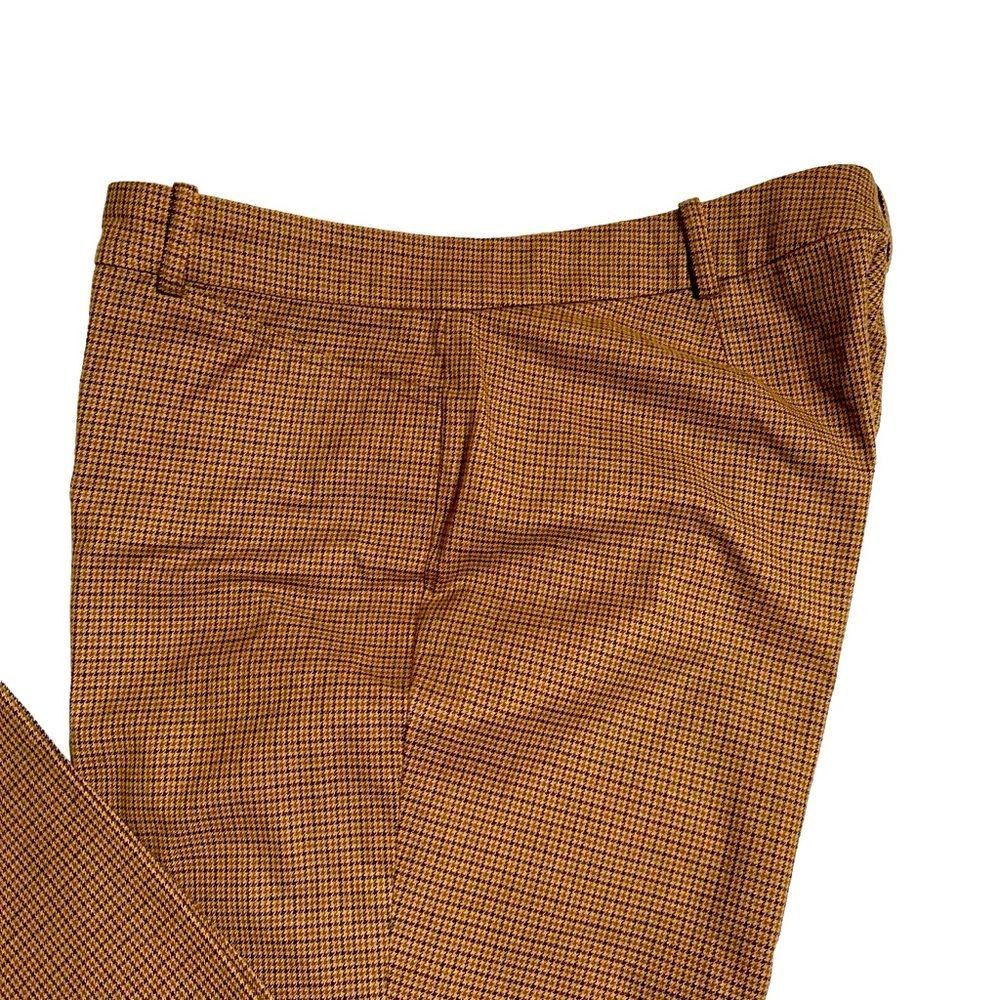 Lauren Ralph Lauren Vintage Lauren Tan Houndstooth Flannel Slimfit Dress Pants S Size 32" / US 10 / IT 46 - 2 Thumbnail