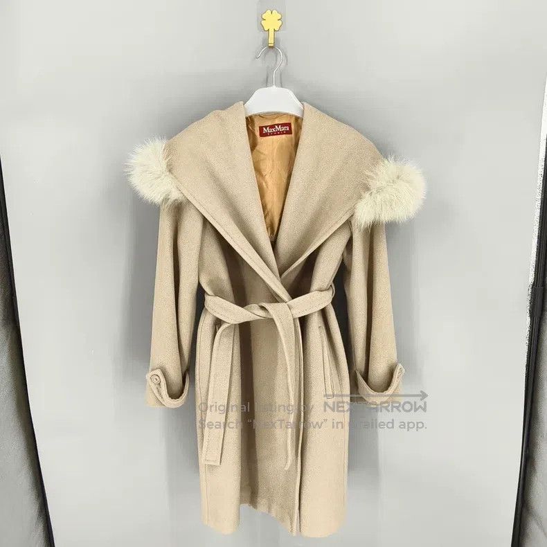 Max Mara Max Mara Camel Hair Collar Coat Size XXS / US 00 / IT 34 - 1 Thumbnail