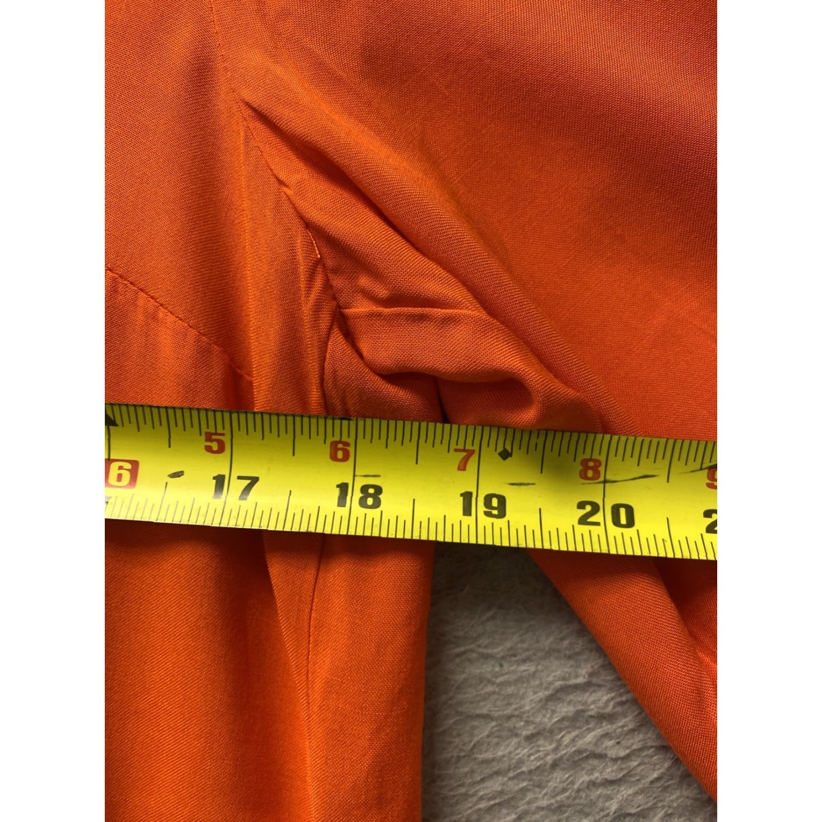 Vintage HM Dress Women Knee Length Orange Size 4 Long Sleeve Round Neck Casual Viscose Logo 114-33 Size S / US 4 / IT 40 - 3 Thumbnail