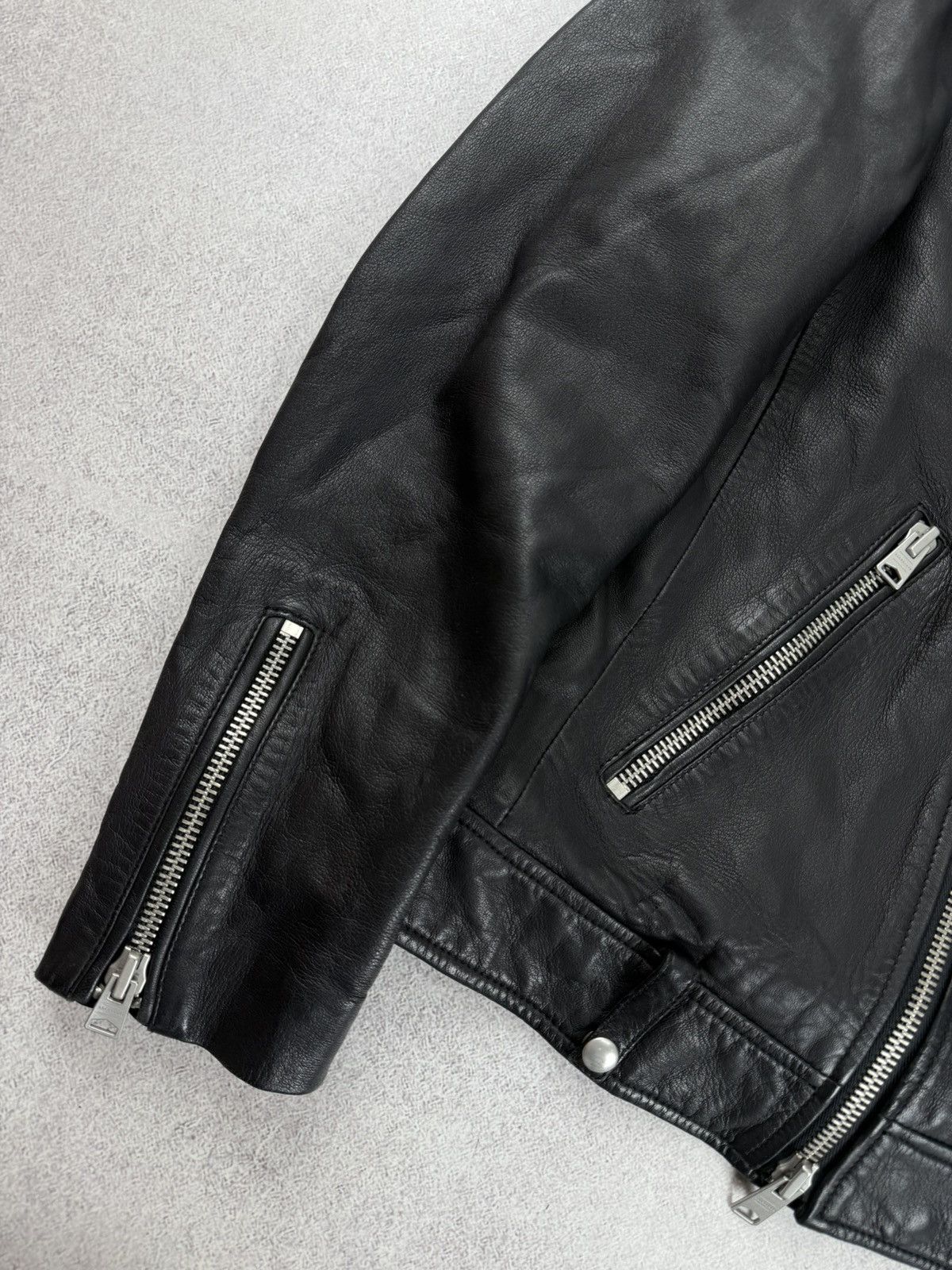 Allsaints Allsaints Men’s Milo Biker Leather Jacket Size M Size US M / EU 48-50 / 2 - 3 Thumbnail