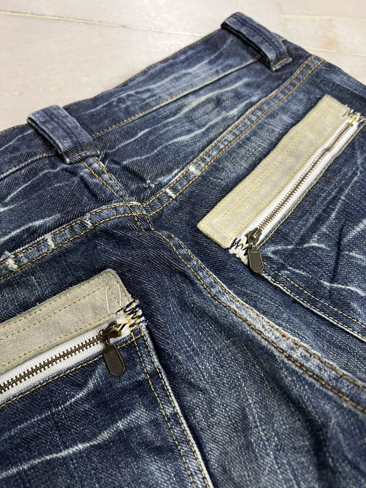 If Six Was Nine × Japanese Brand 🌈90s style Back Number Insane Pocket Punk Jean Size US 31 - 18 Thumbnail