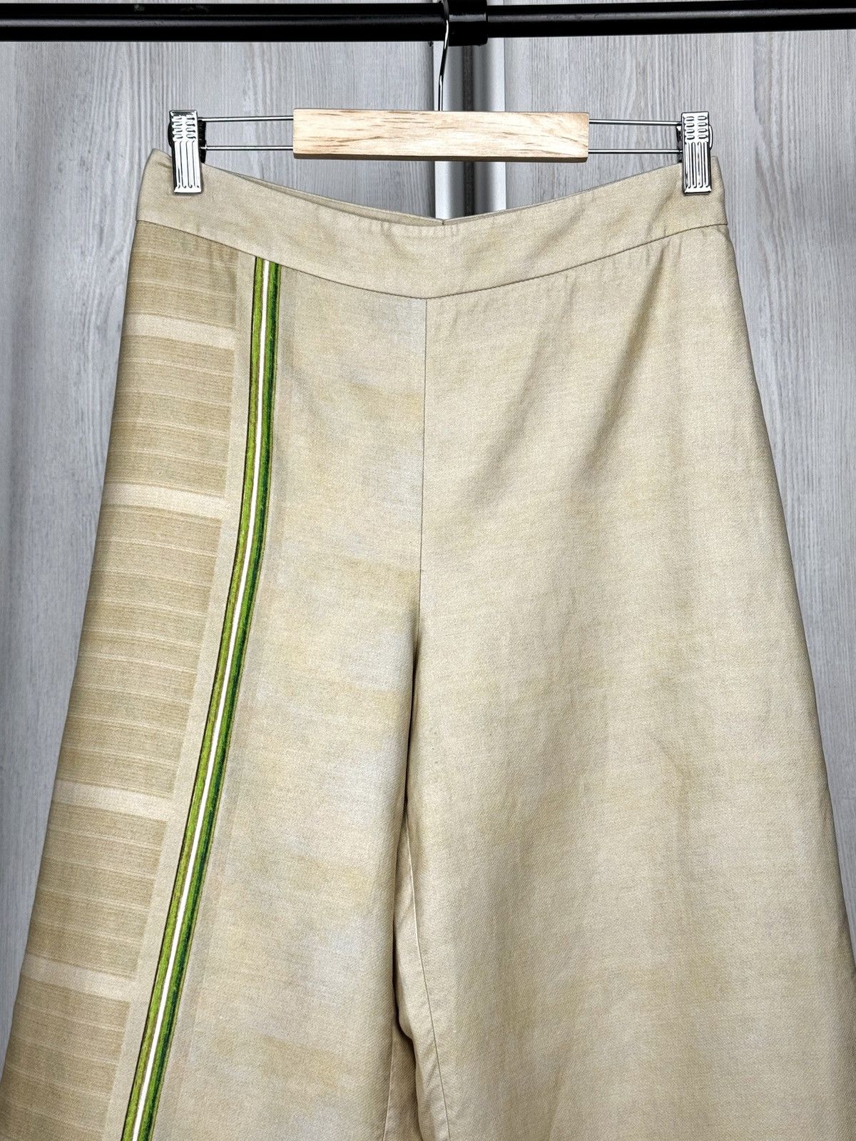 Akris Akris beige high rise wide leg multicoloured summer pants Size 30" / US 8 / IT 44 - 3 Thumbnail
