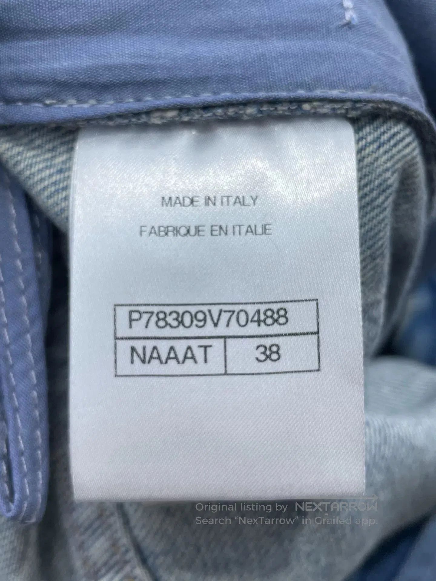 Chanel Chanel 24K Blue Coated Denim Straight Pants. Size 37" - 6 Thumbnail