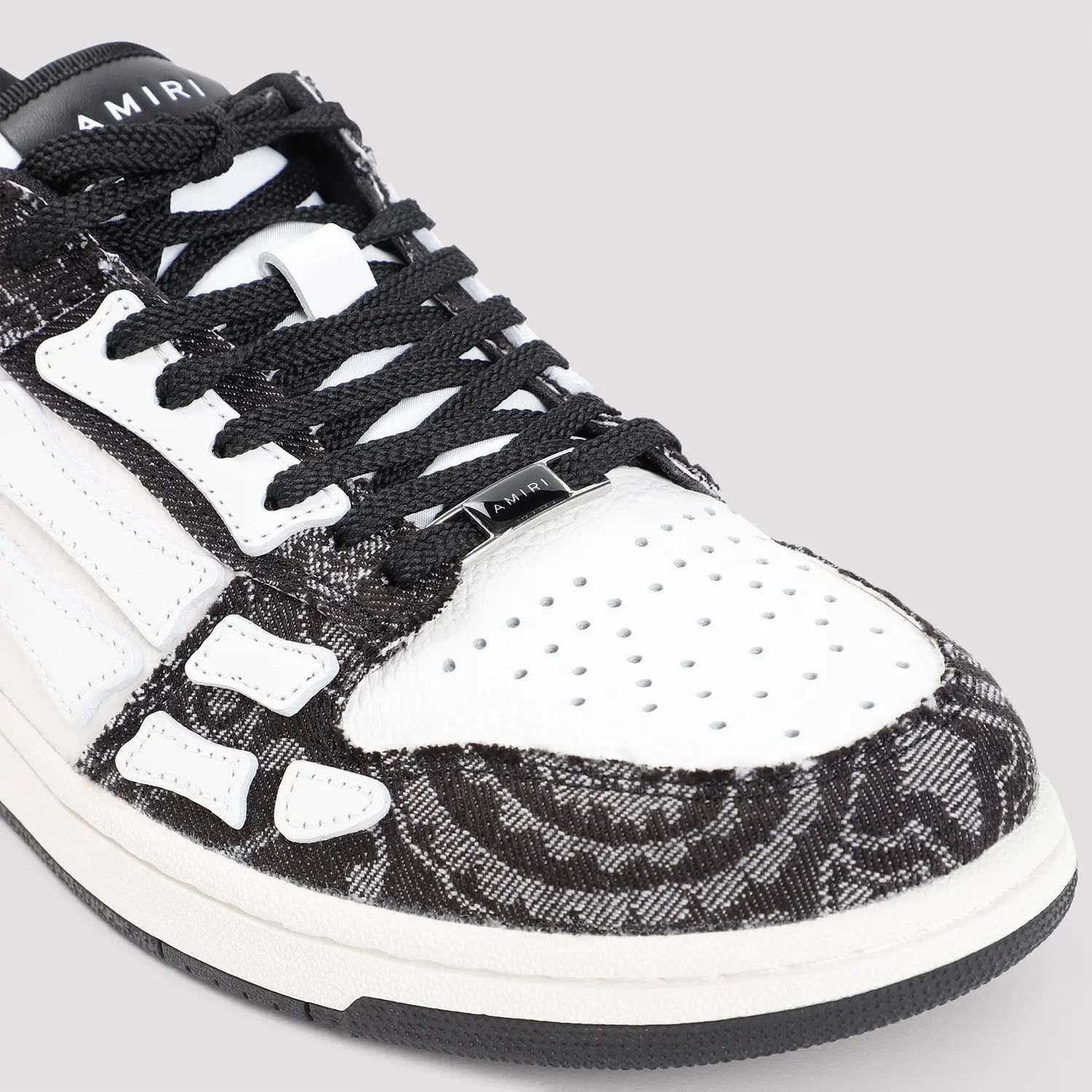 Amiri o1s1wg110426 Bandana Denim Skeleton Top Low Sneakers Size US 7 / EU 40 - 4 Thumbnail