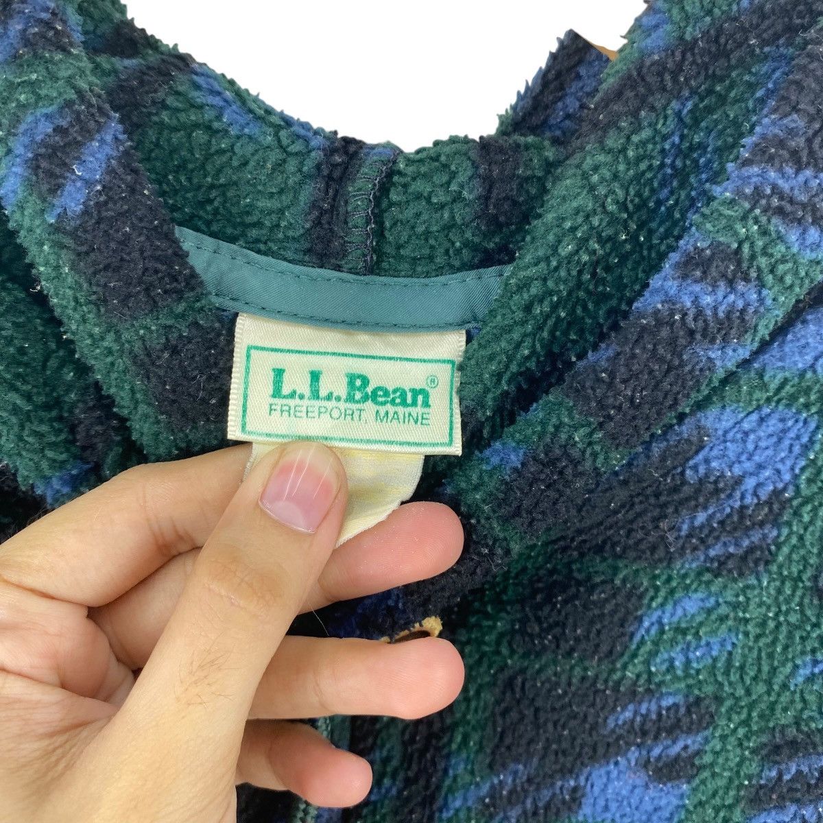 L.L. Bean Vintage L.L.BEAN Freeport Maine Deep Pile Fleece Hoodie Size US M / EU 48-50 / 2 - 8 Thumbnail