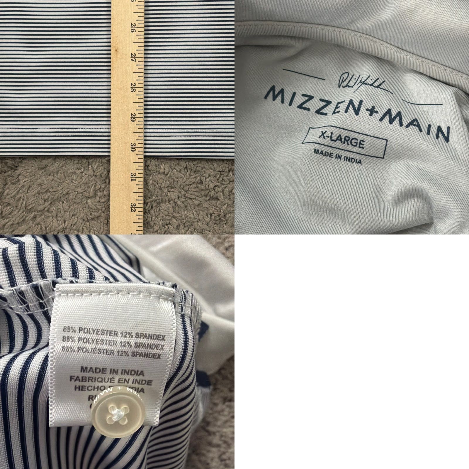 Mizzen+Main Mizzen+Main Shirt Mens XL Blue Polo Performance Stretch Short Sleeve Breathable Polo Shirt Mulitfit? (Note: Original title words used; no additions) Size US XL / EU 56 / 4 - 8 Thumbnail