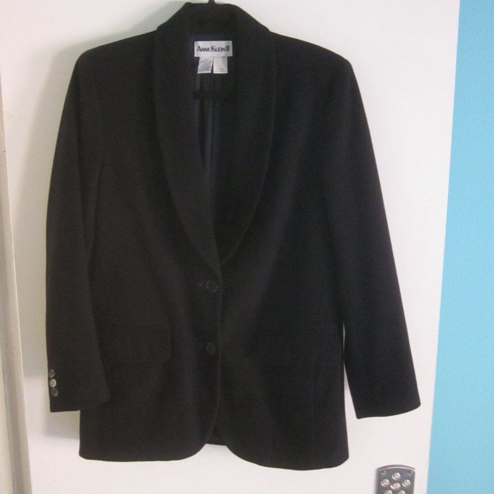 Anne Klein Anne Klein 2 Size XS (Fits M) Black Vintage Blazer Size M / US 6-8 / IT 42-44 - 2 Thumbnail