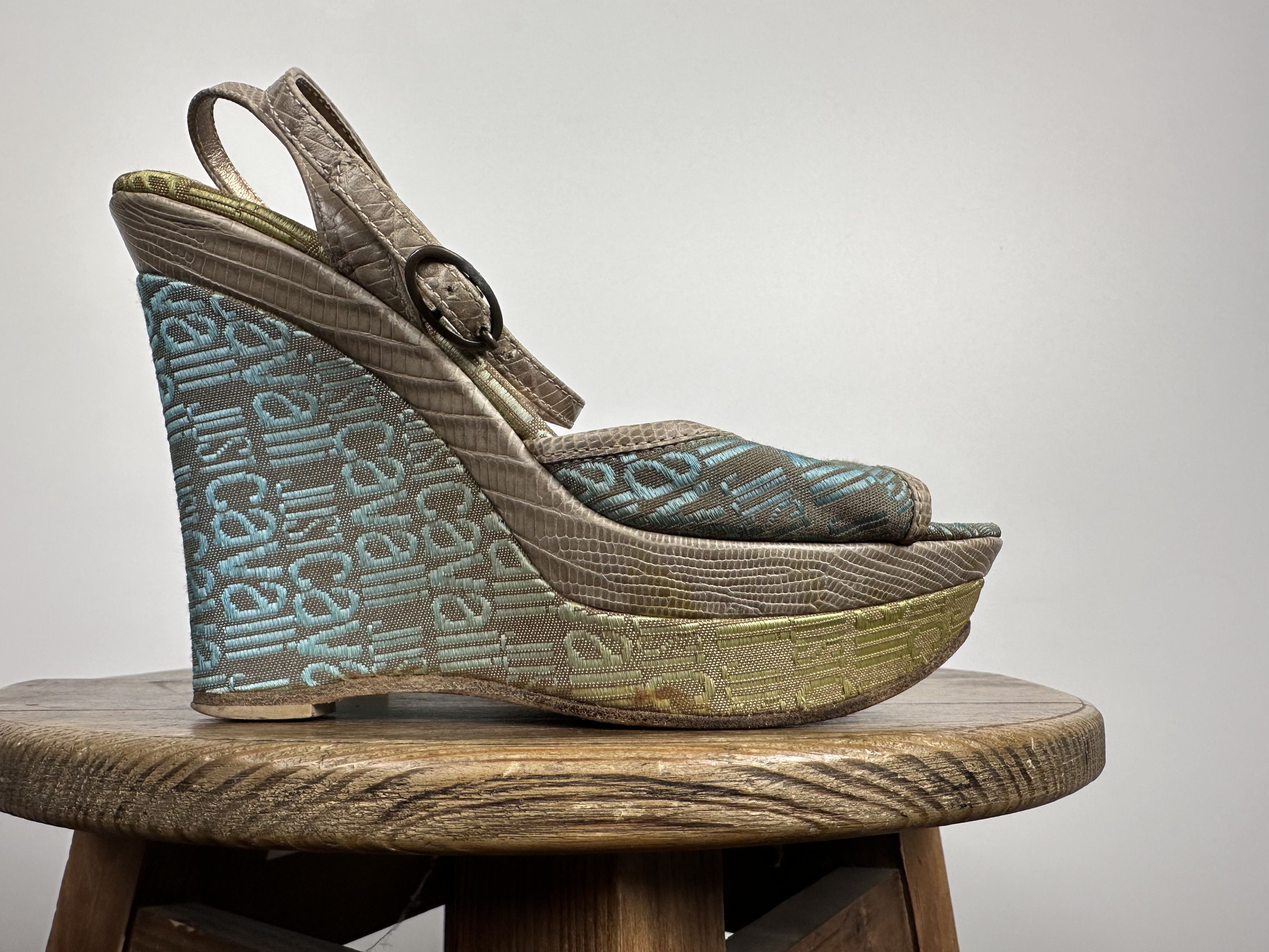 Grailed × Just Cavalli Just Cavalli Cloth Sandal Monogram Blue Size EUR 35 Size US 5 / IT 35 - 5 Thumbnail