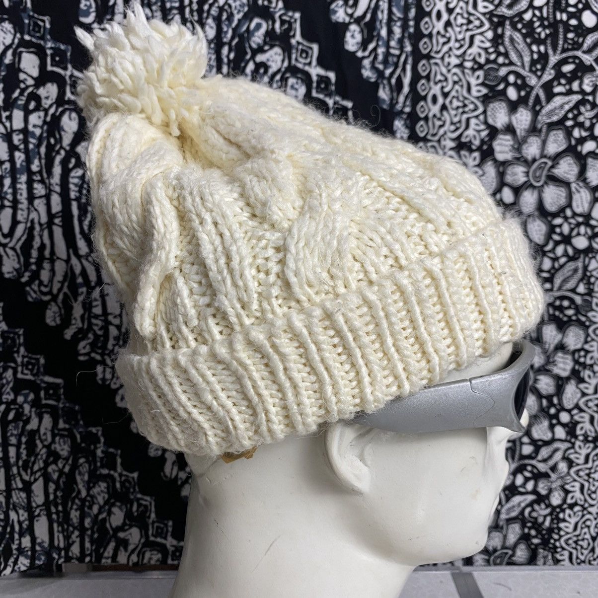 Japanese Brand × Vintage 2000s y2k Japanese knitted Pom beanie hats by glared Size ONE SIZE - 5 Thumbnail