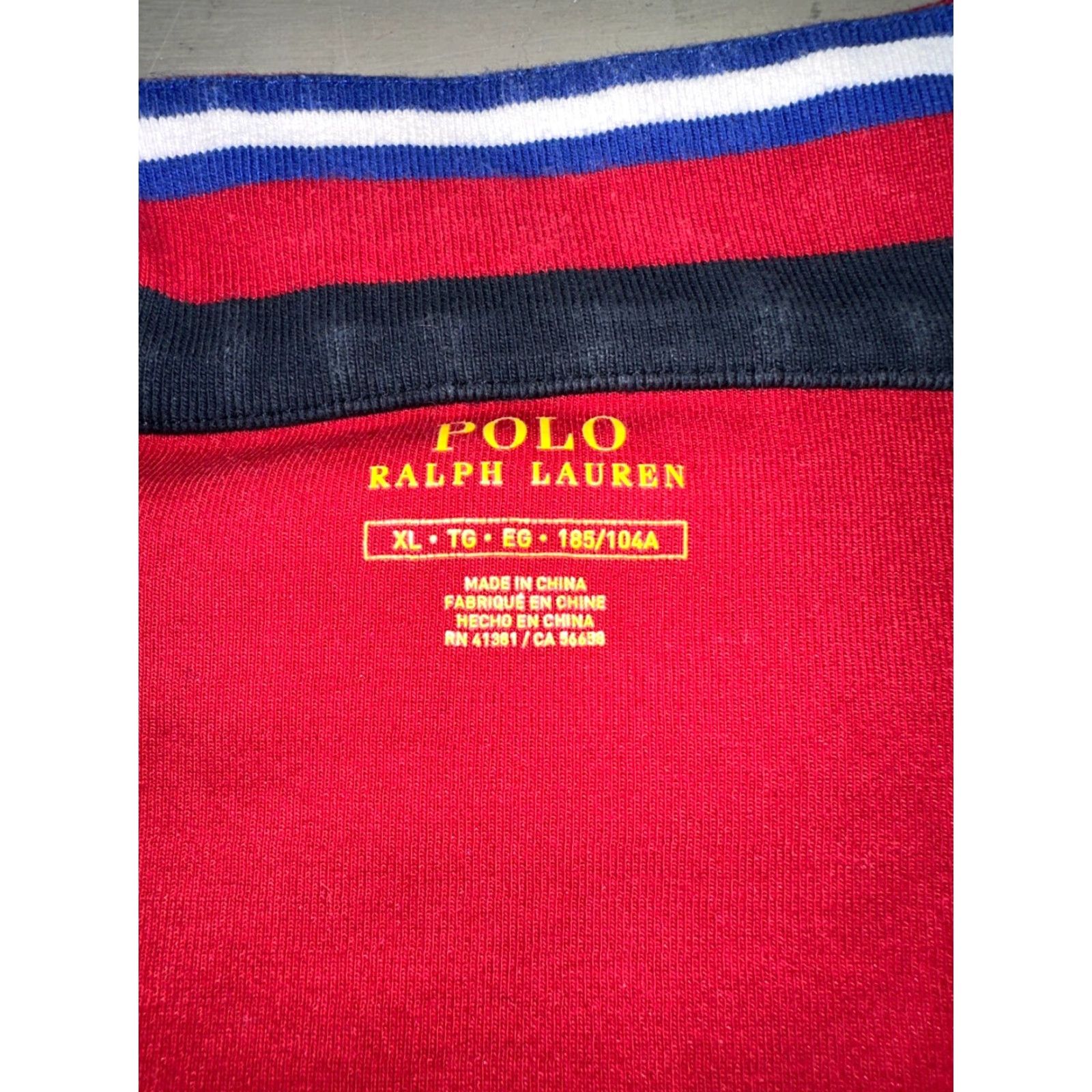 Polo Ralph Lauren Polo Ralph Lauren Sweater Mens XL Red Solid 1/4 Zip Cotton Pull Over Size US XL / EU 56 / 4 - 3 Thumbnail