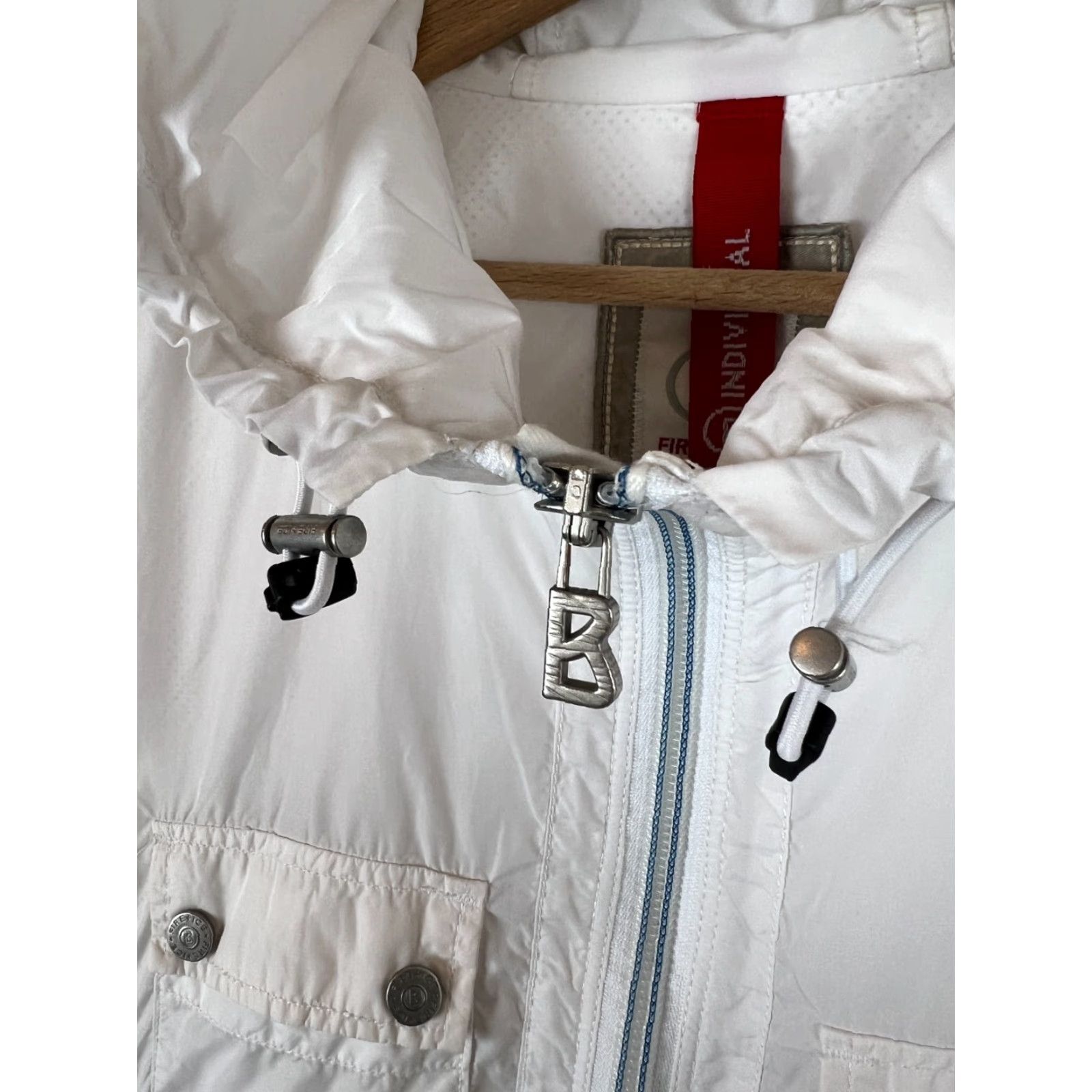 Bogner Bogner Fire + Ice Windbreaker Jacket Womens XL White Nylon Zip Embroidered 90s Classic Windbreaker Jacket Size XL / US 12-14 / IT 48-50 - 7 Thumbnail