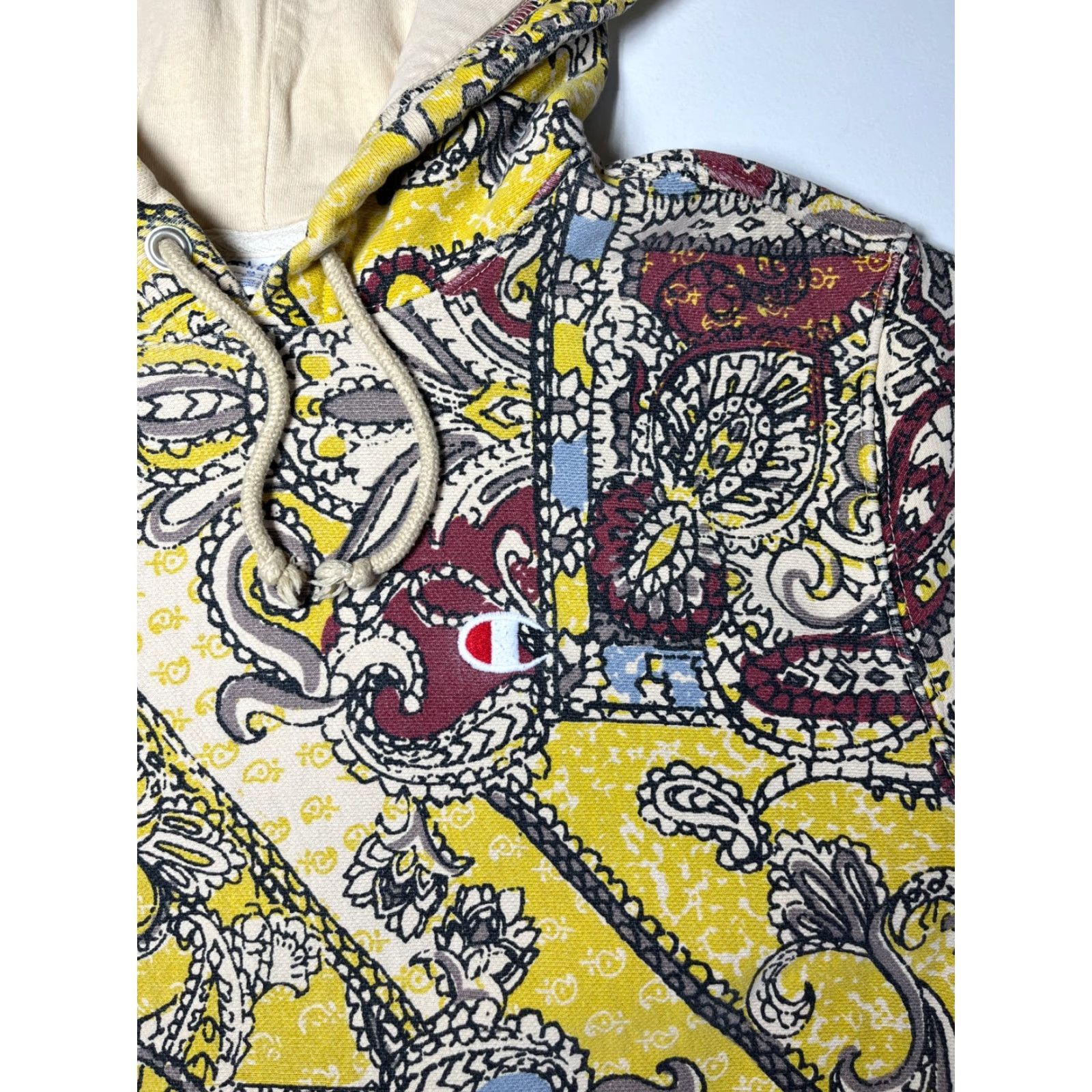 Champion Champion x Urban Outfitters Paisley Print Hoodie Men's M Front Pocket Hooded Pullover Multicolor 90s Style Reverse Weave Mens Size US M / EU 48-50 / 2 - 4 Thumbnail