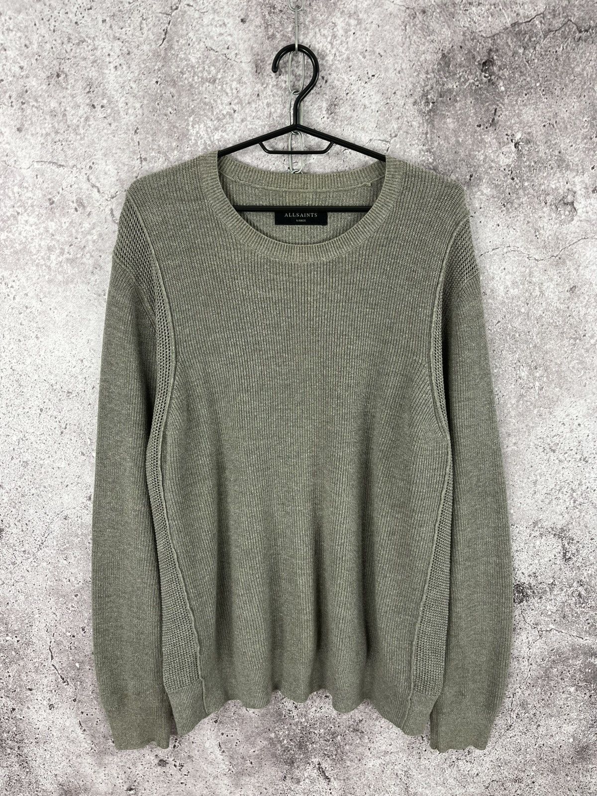 Allsaints Allsaints Crew Neck Sweater Long Sleeve Khaki Grey Size L Size US L / EU 52-54 / 3 - 1 Thumbnail