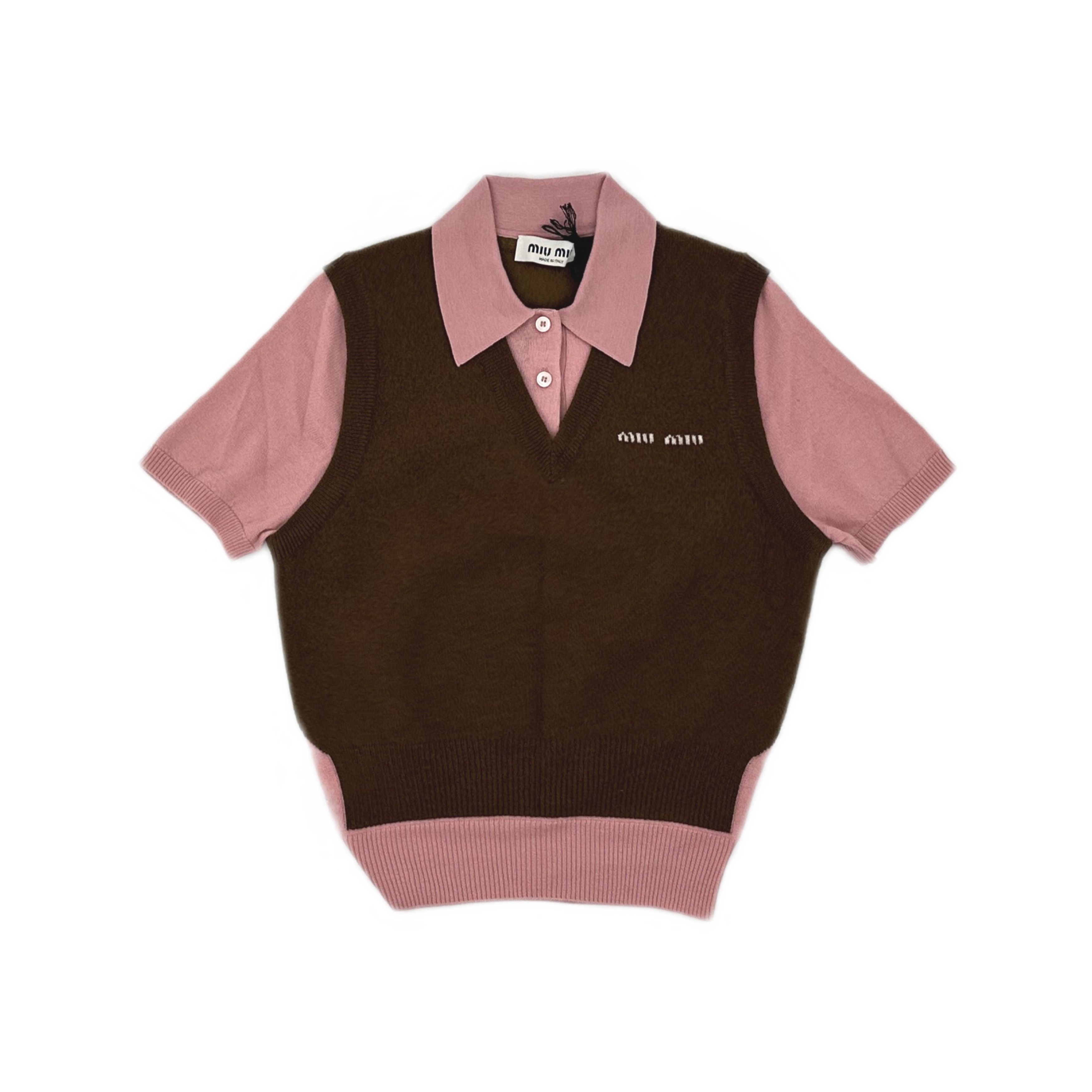 Miu Miu Miu Miu Cashmere Knit Polo Sweater Size 38 Size XS / US 0-2 / IT 36-38 - 1 Thumbnail