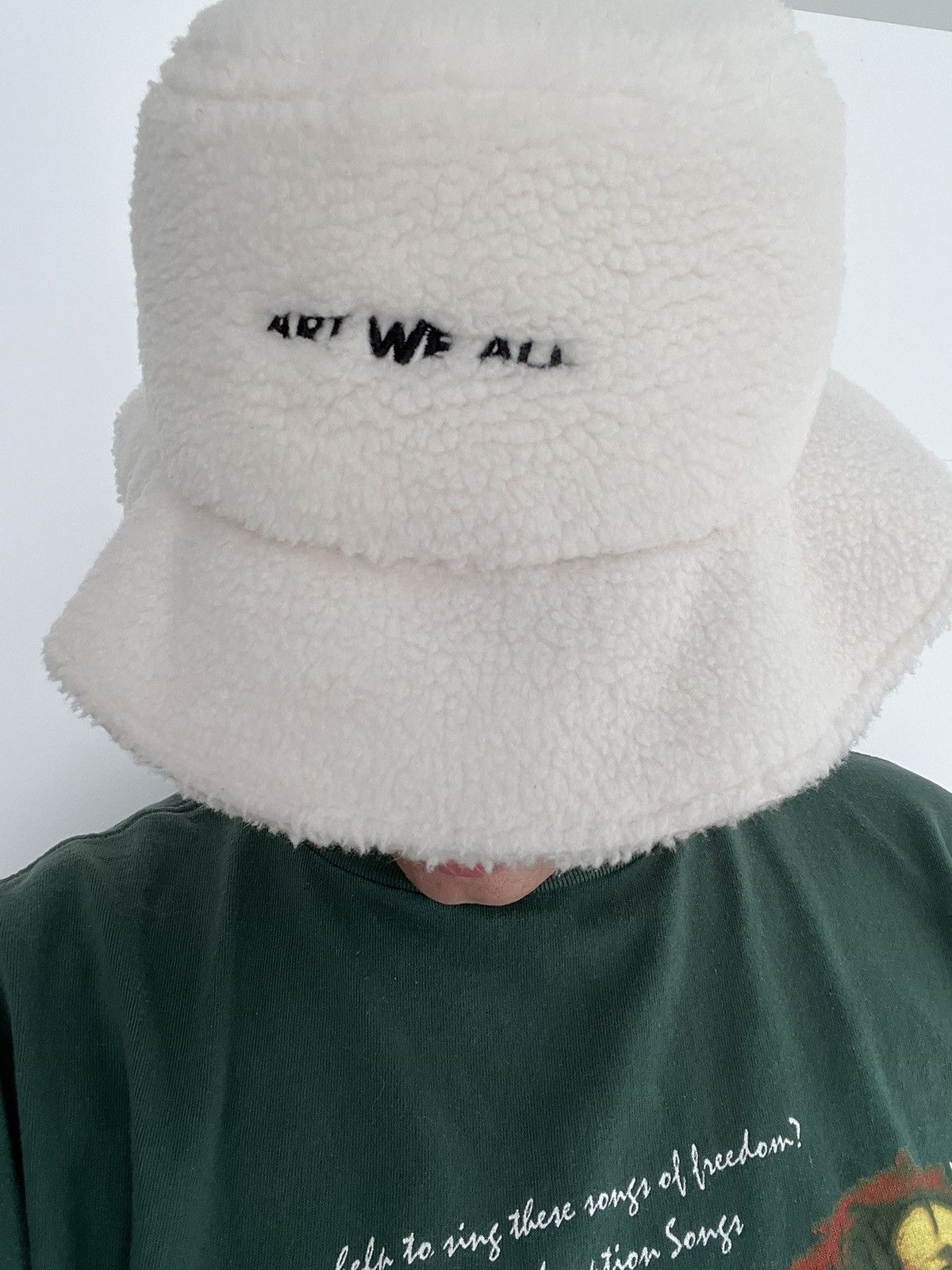 Vintage NYC Art We All Bucket Hat Deep Pile Fuzzy Rave Wear Size ONE SIZE - 1 Thumbnail